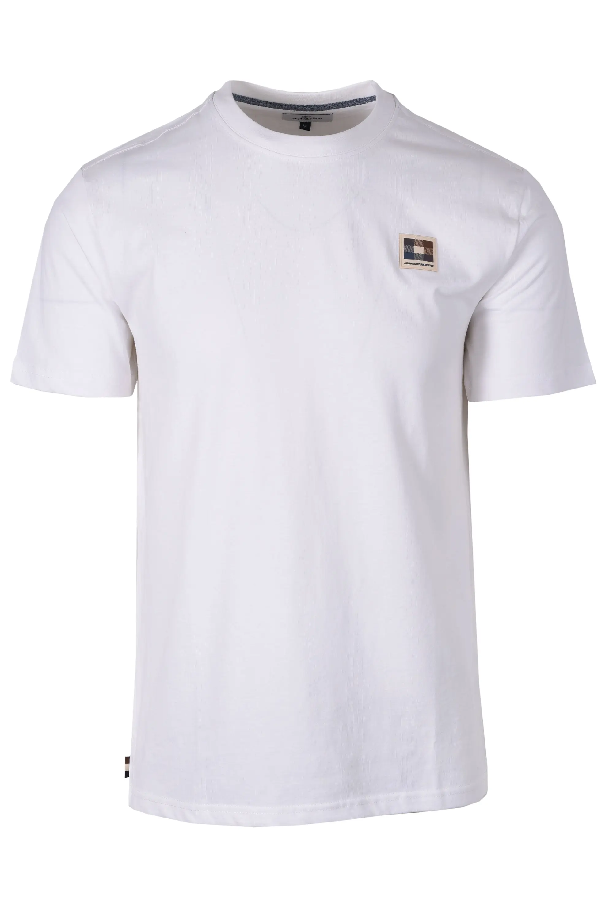 Aquascutum Club Check Patch T-shirt White