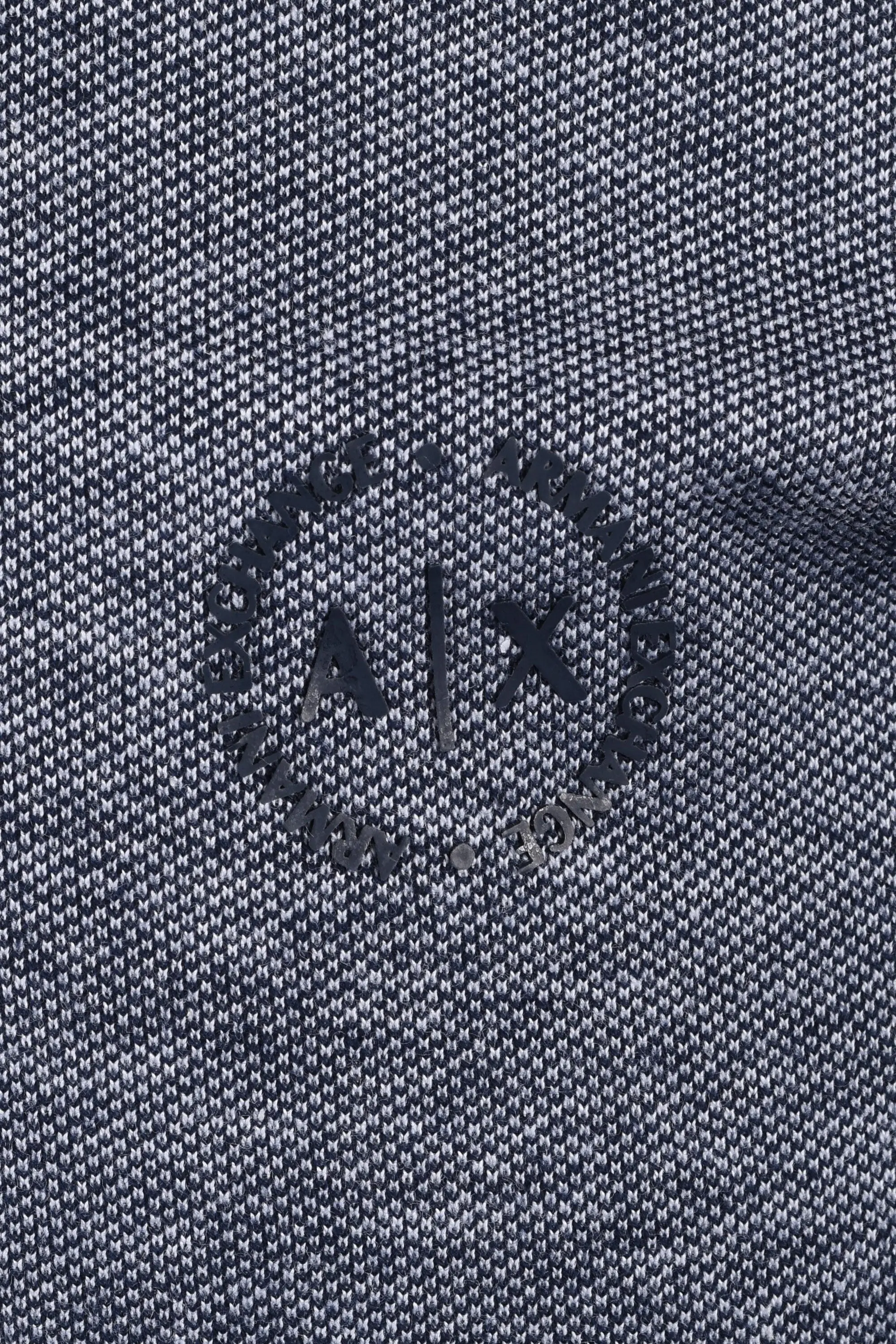 Armani Exchange Cotton Piquet Polo Shirt Navy - Image 3