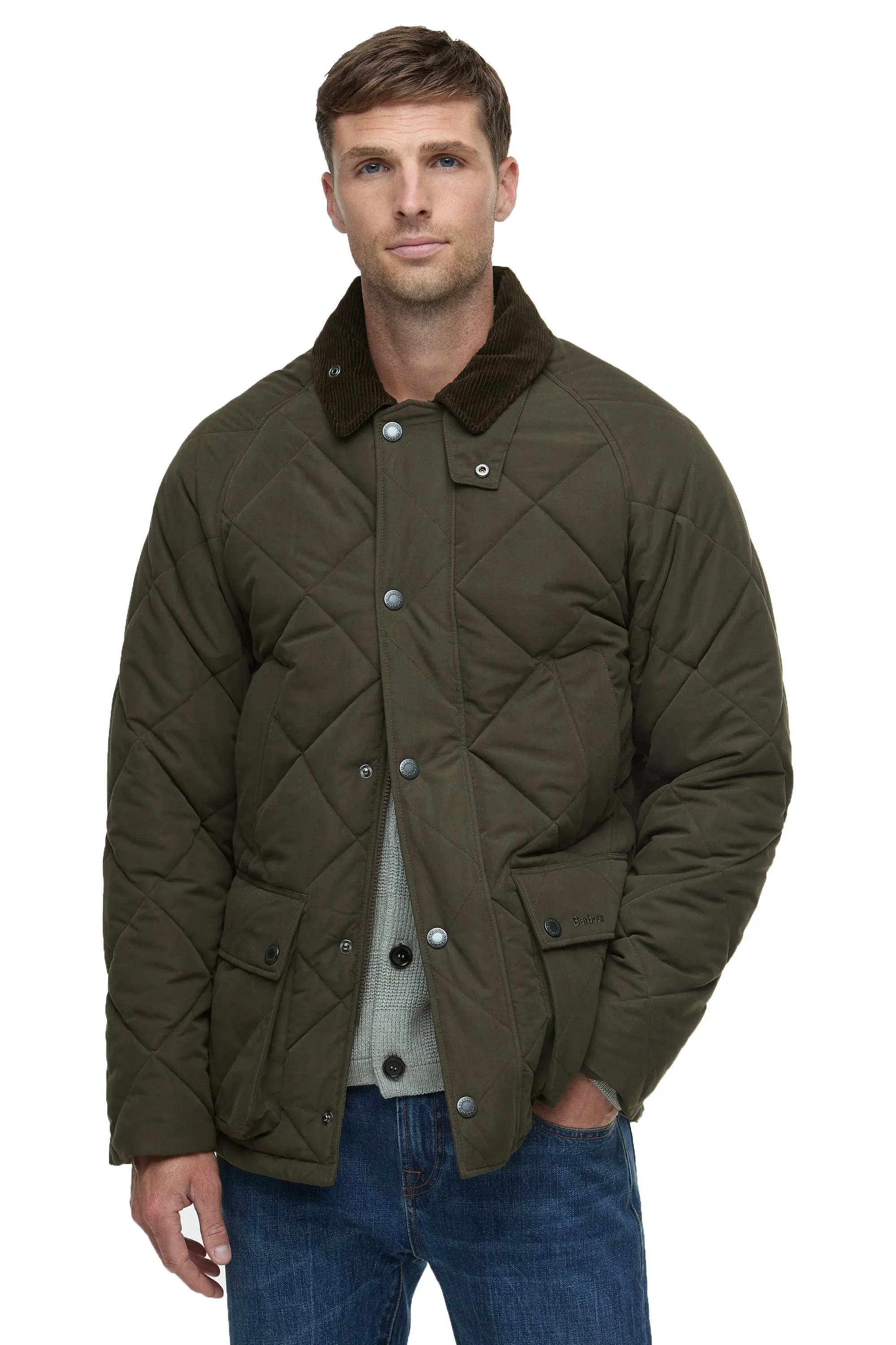 BARBOUR BEDALE QUILT JACKET OLIVE - Image 2