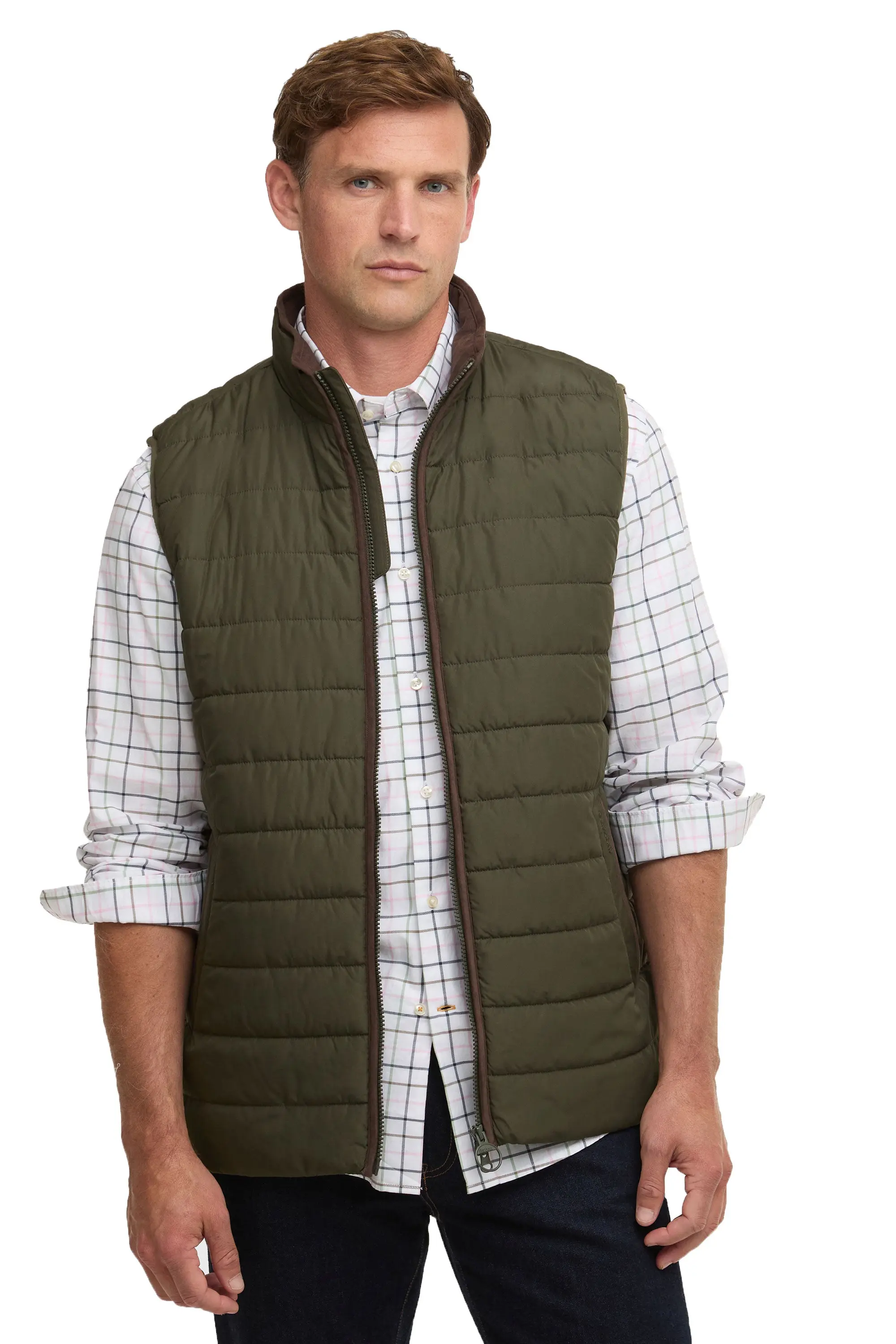 BARBOUR BROUGHTON GILET DEEP OLIVE - Image 2