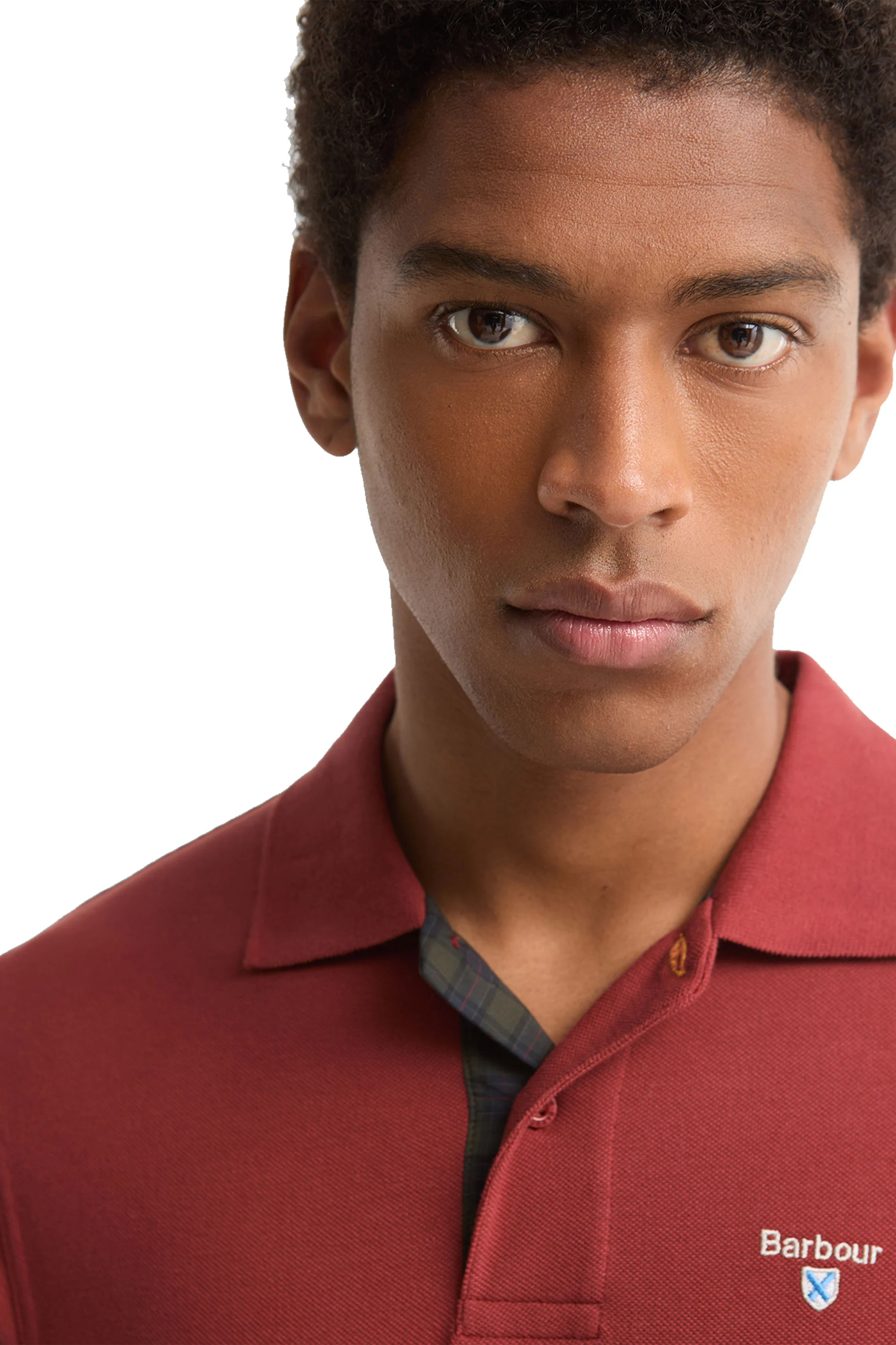 BARBOUR TARTAN PIQUE POLO RUSSET - Image 4