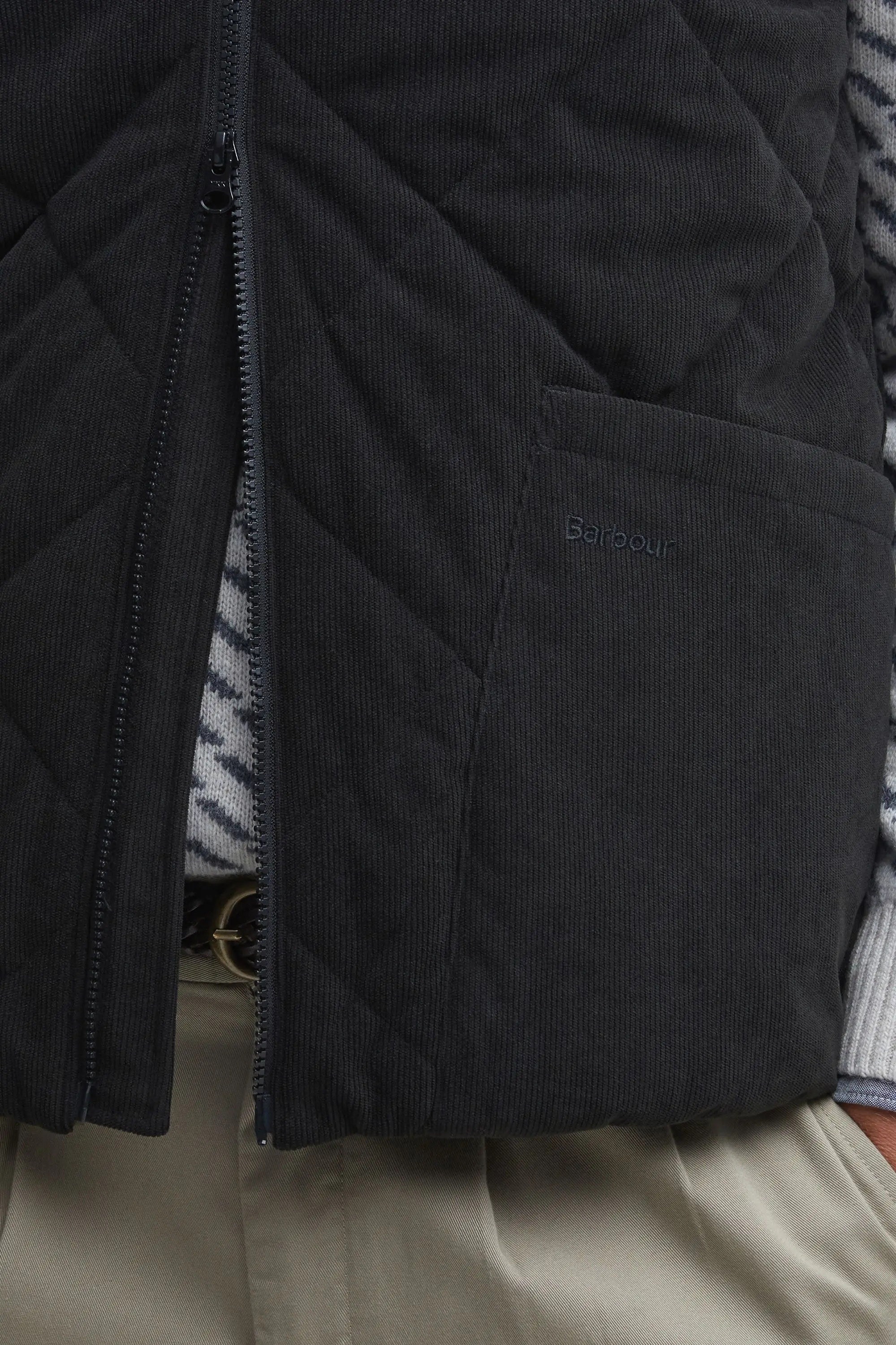 Barbour Cord Liddesdale Gilet Black - Image 4