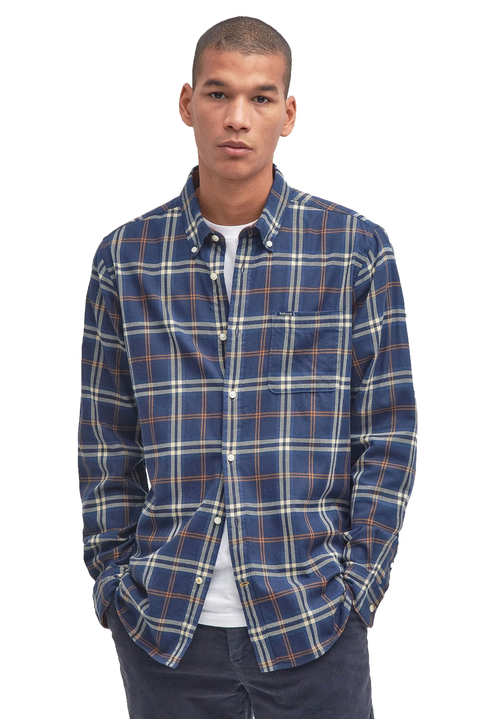 Barbour Crossfell Shirt Blue - Image 2