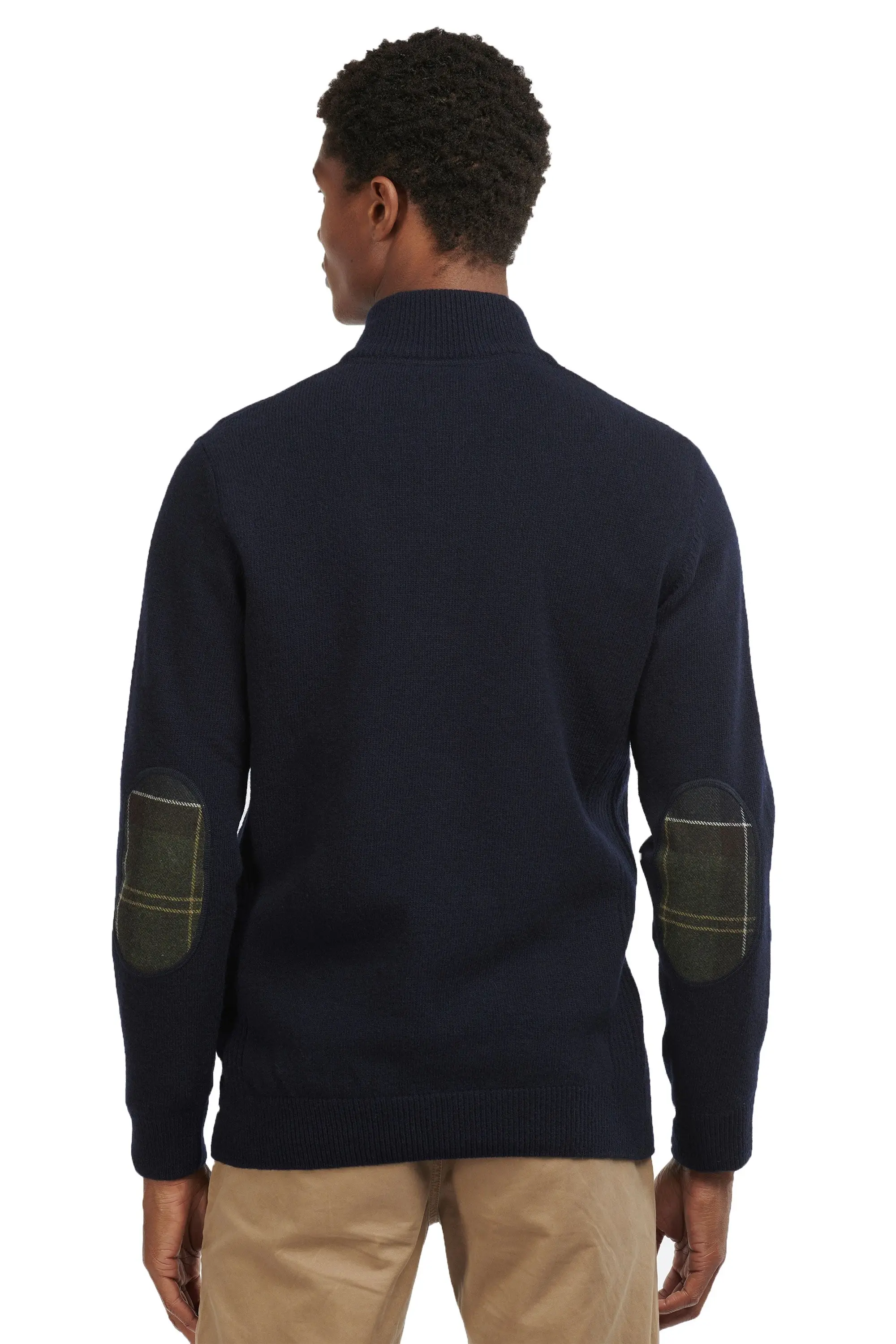Barbour Holden Half Zip Jumper Knitwear Navy - Image 4