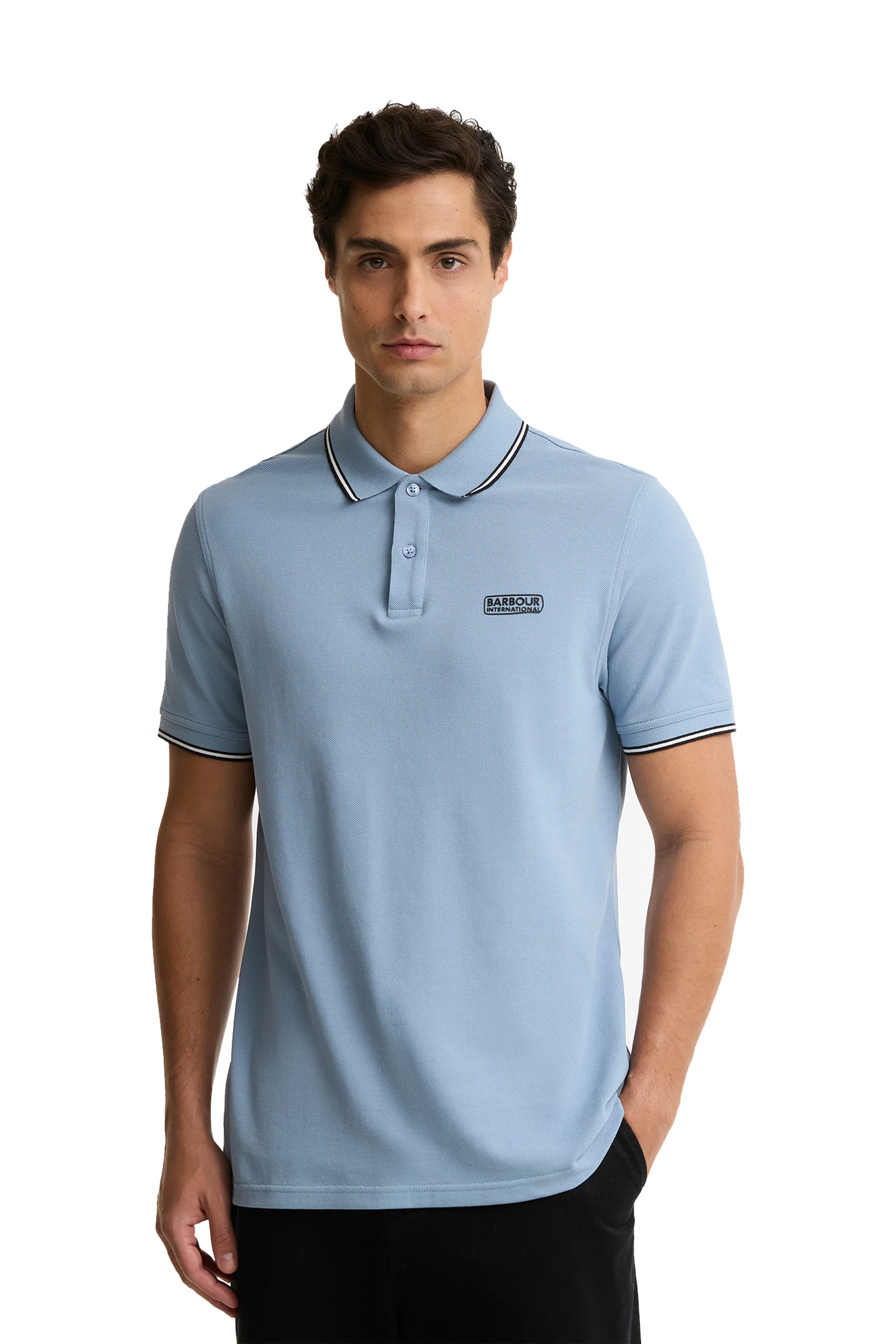 BARBOUR INTERNATIONAL EVAN POLO POWDER BLUE - Image 2