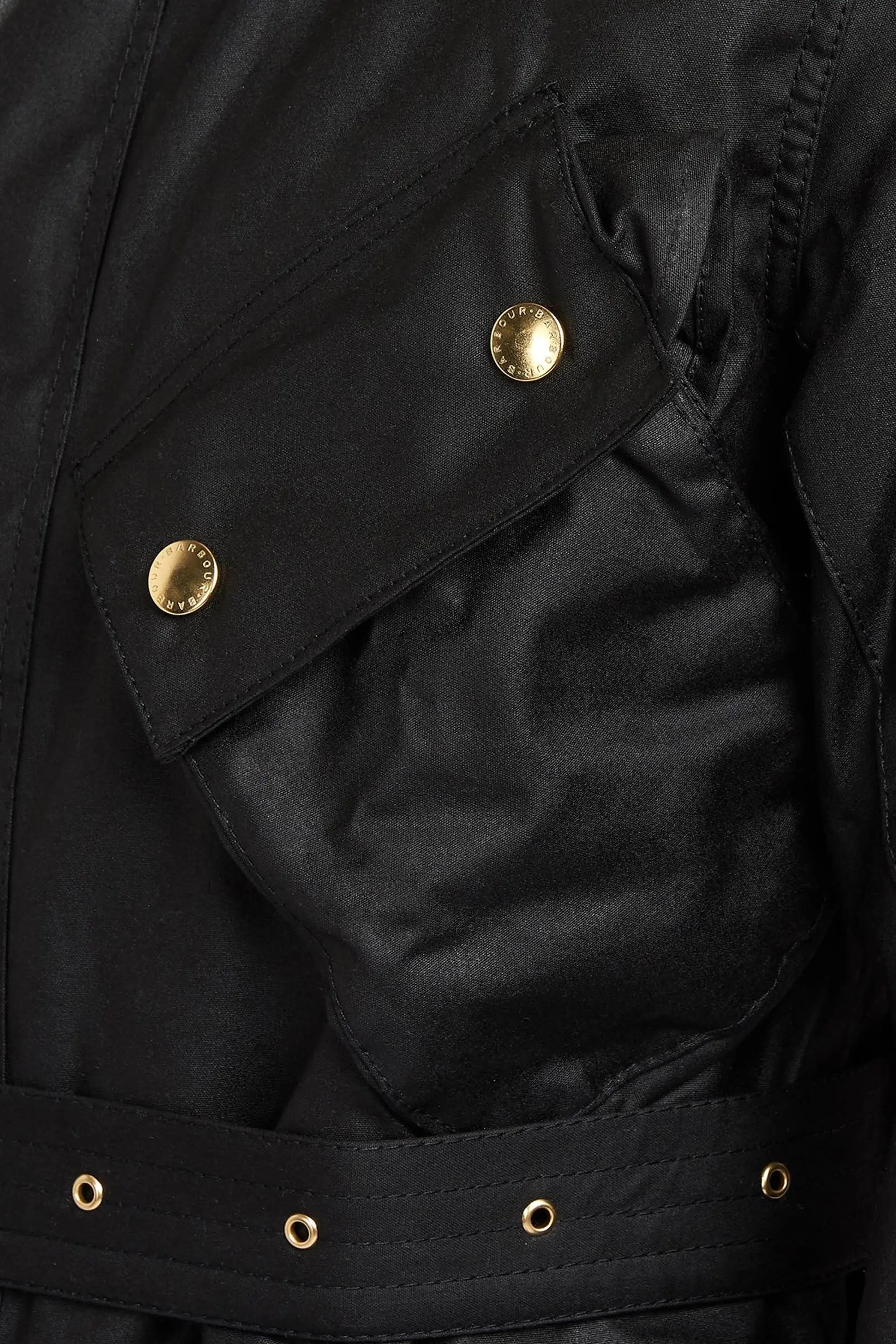 Barbour International Original Wax Jacket Black - Image 5
