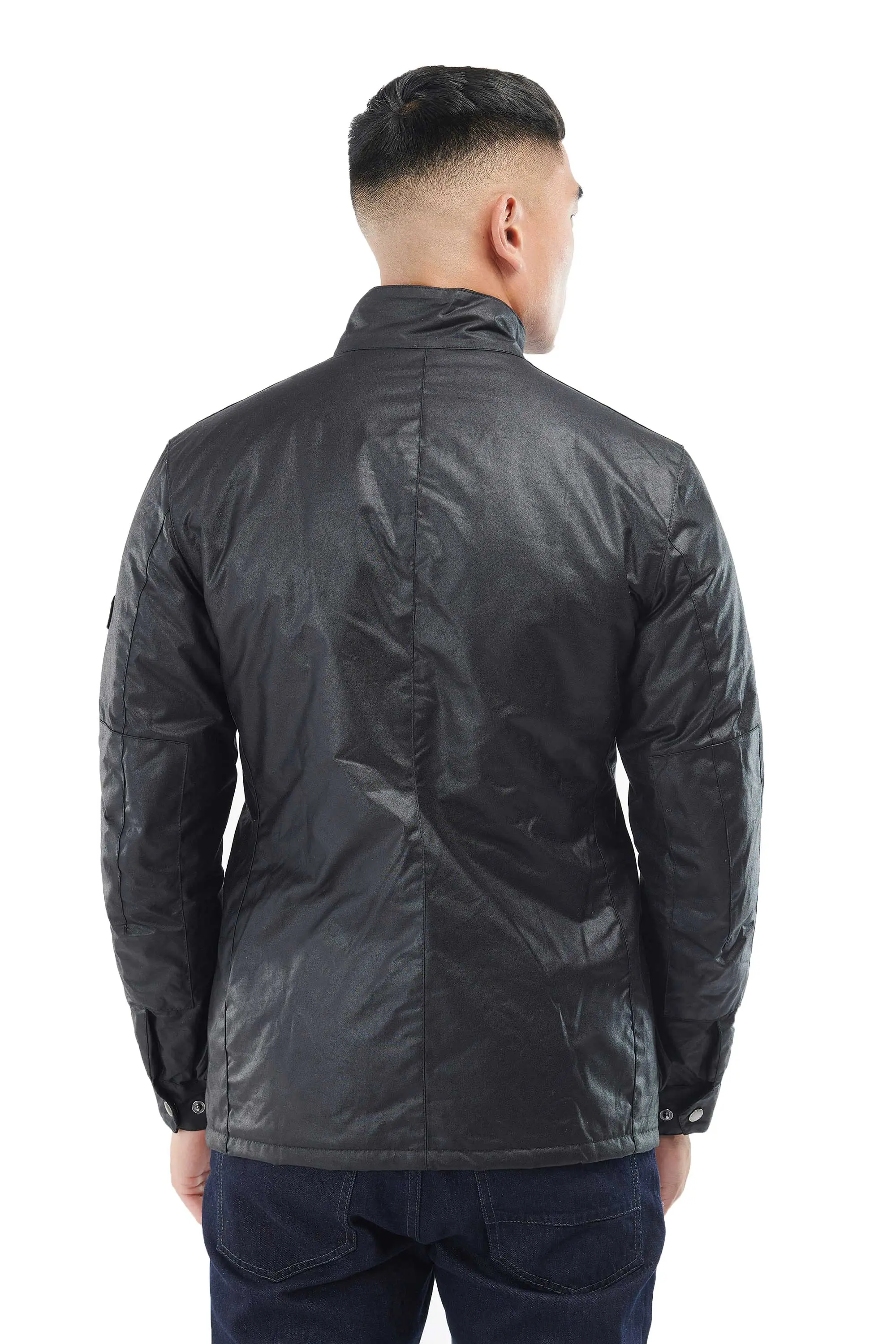 Barbour International Tourer Wax Duke Jacket Navy - Image 3