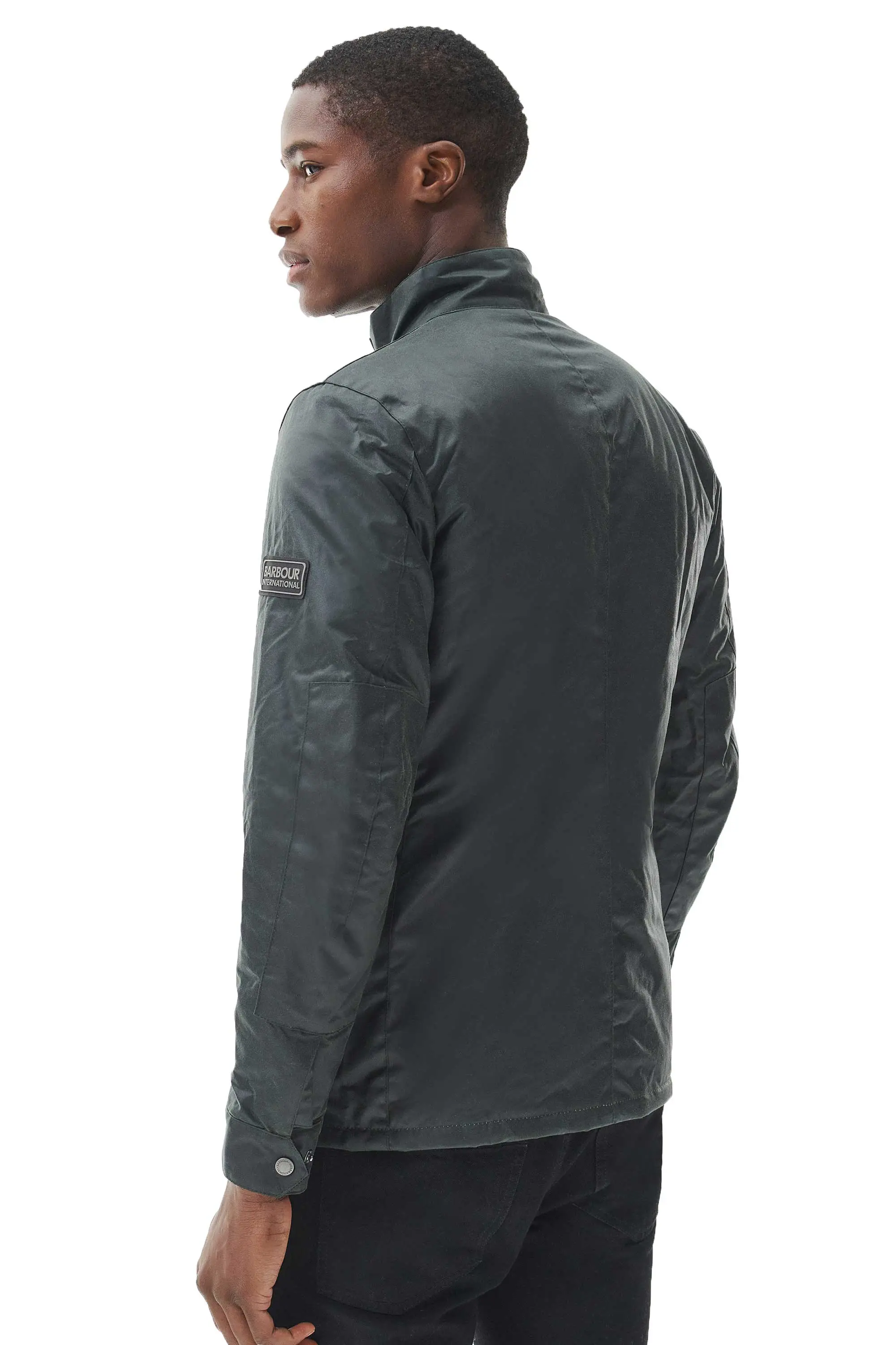 Barbour International Tourer Wax Duke Jacket Sage - Image 3