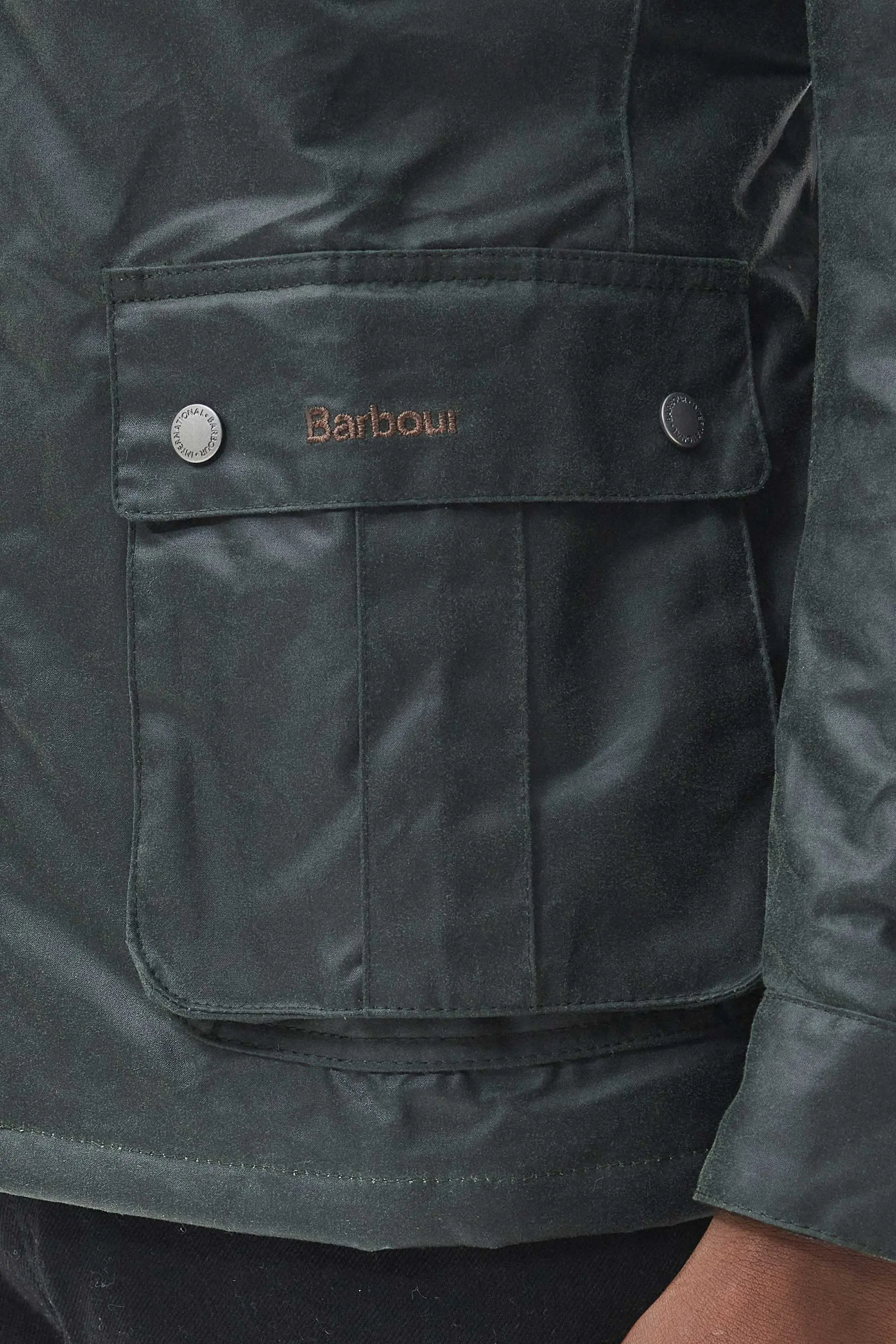 Barbour International Tourer Wax Duke Jacket Sage - Image 5