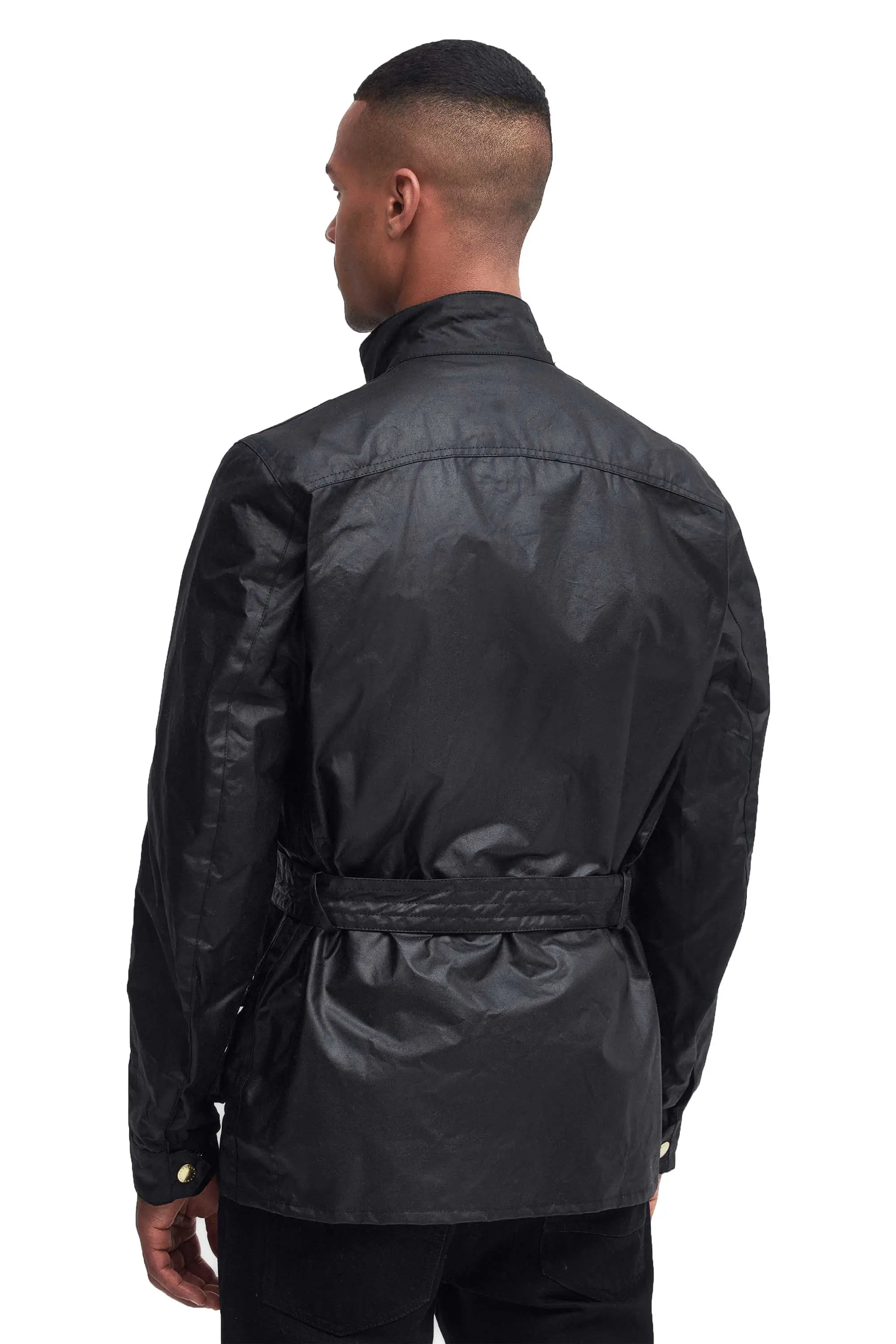 Barbour International Union Jack Jacket Black - Image 3