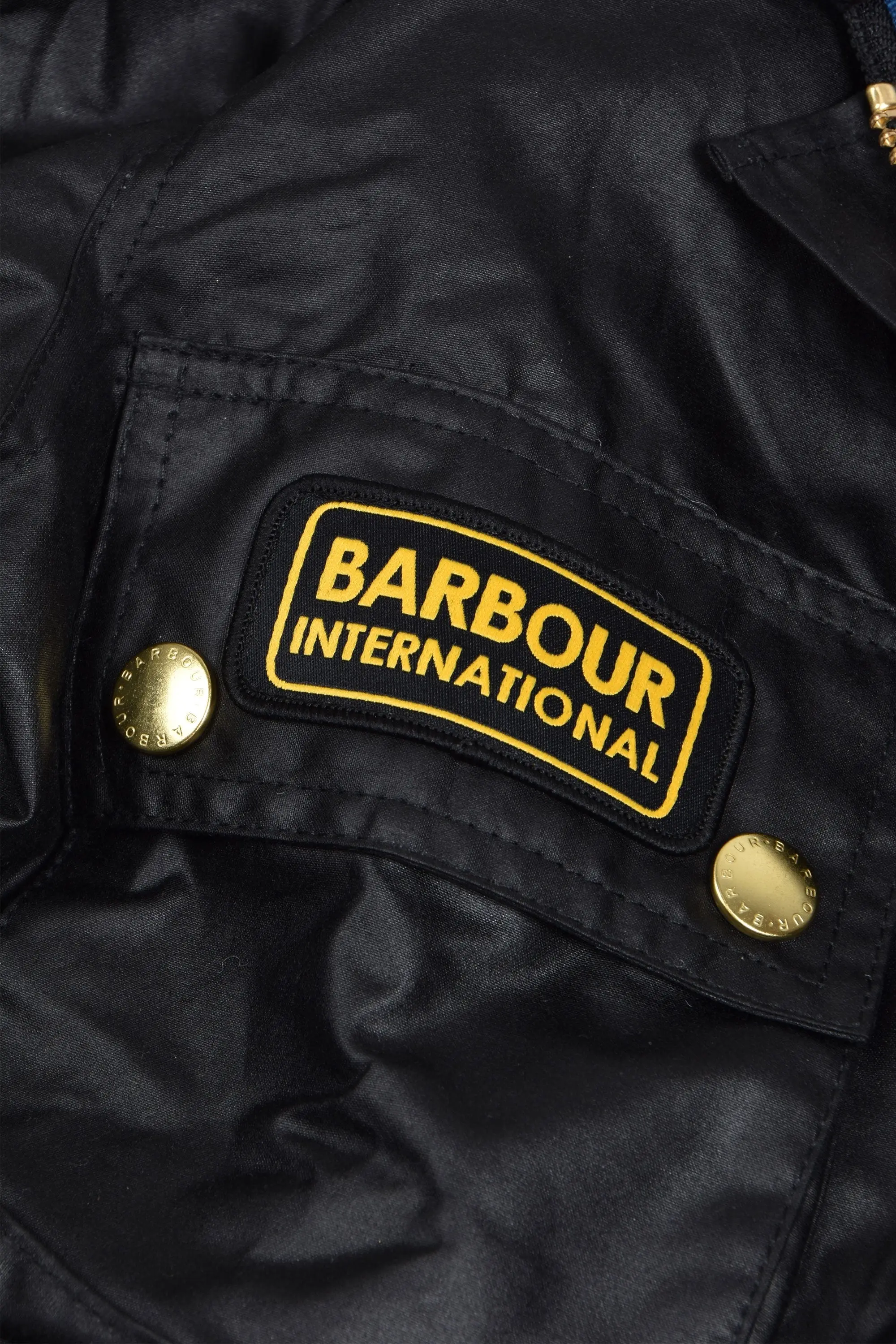 Barbour International Union Jack Jacket Black - Image 6