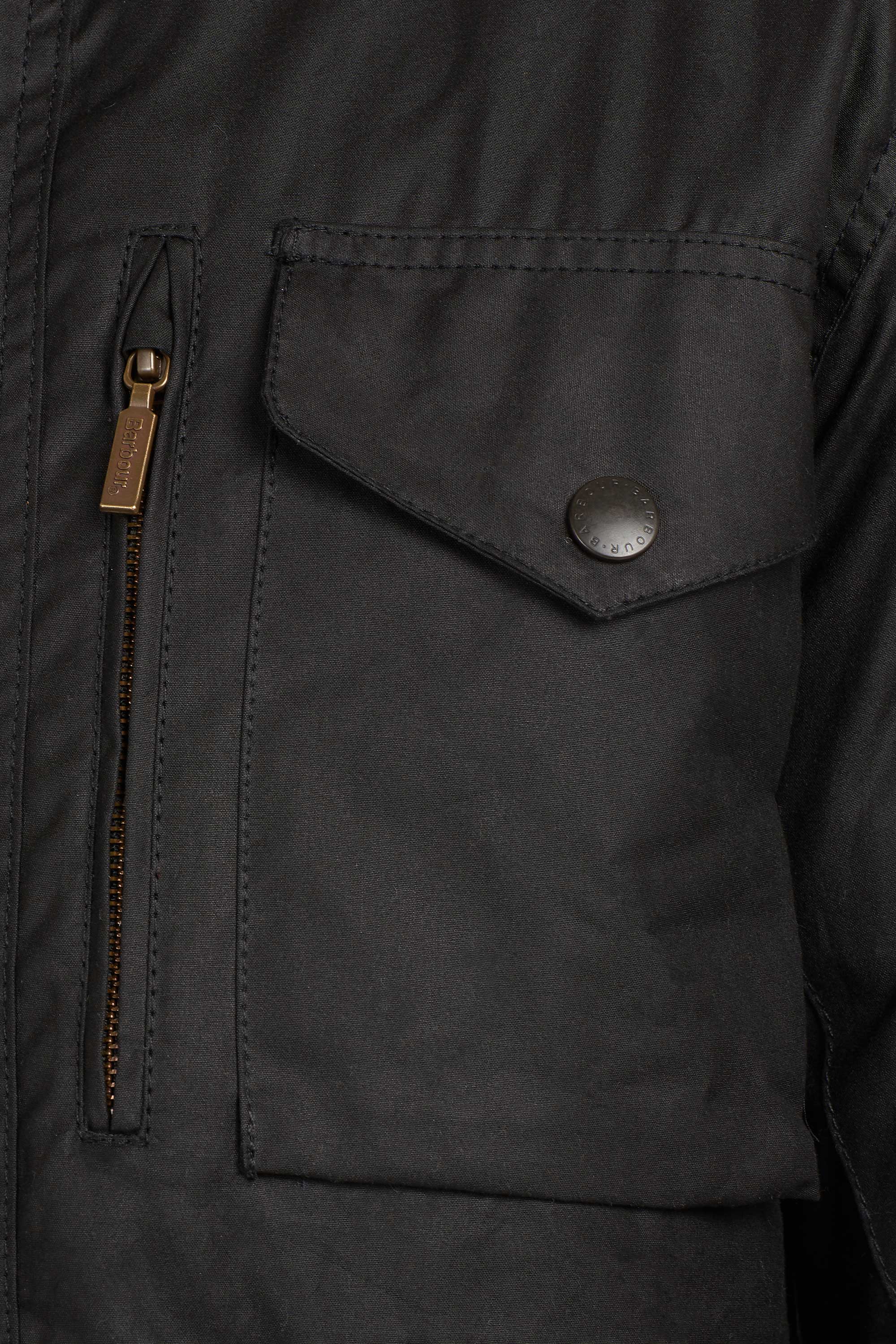 Barbour Sapper Wax Jacket Black - Image 5