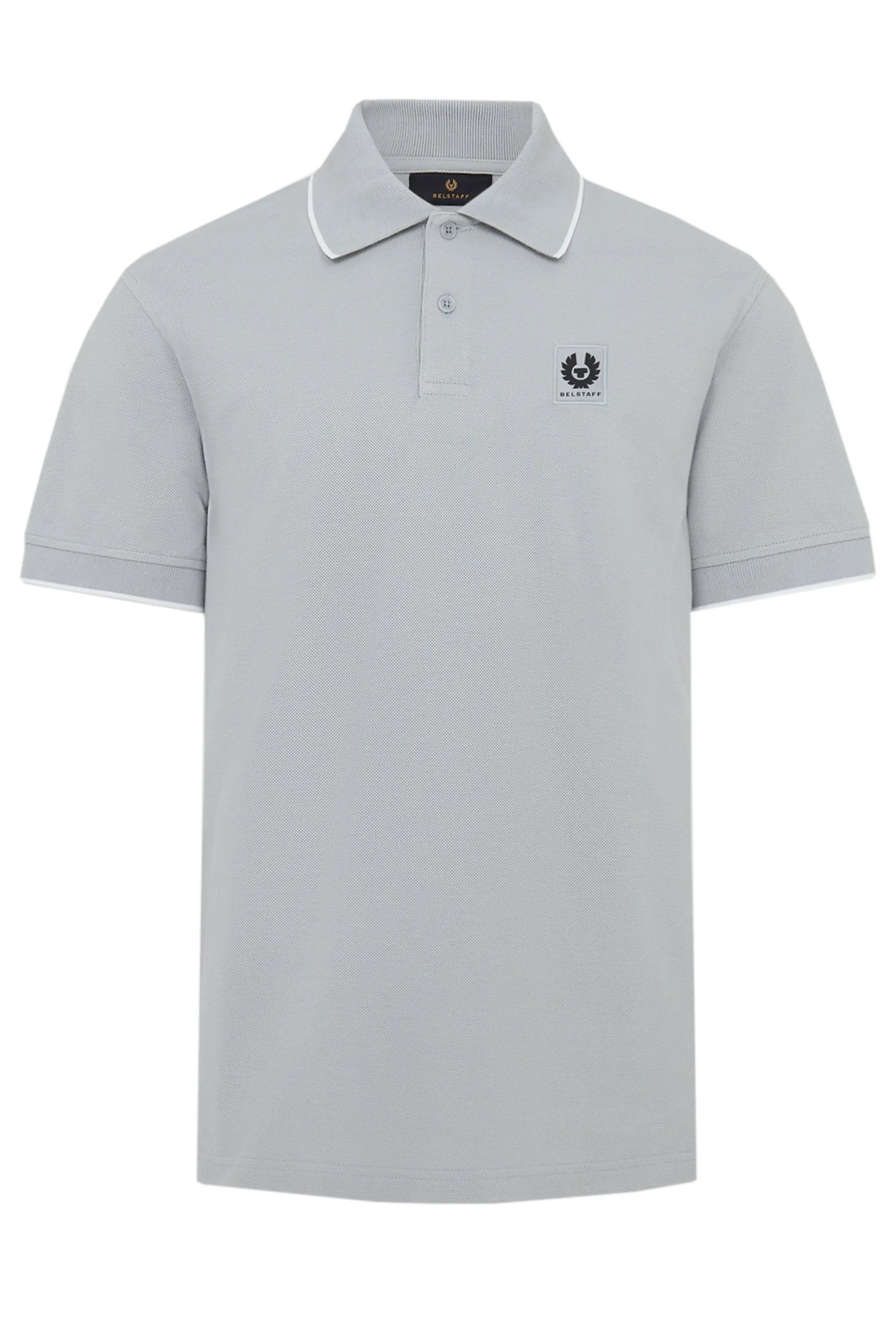 Belstaff Tipped Polo Shirt Quarry Blue