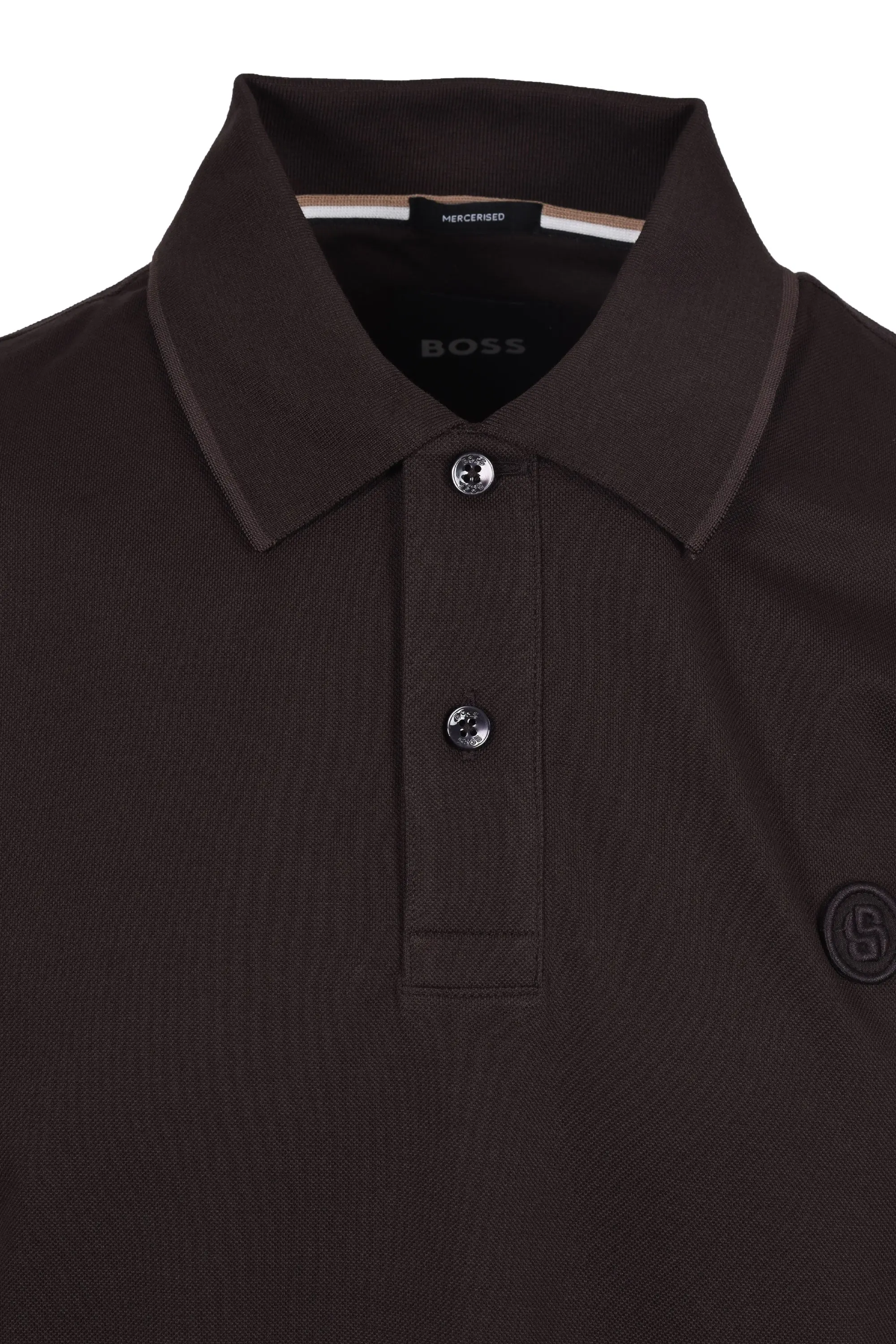 Boss Black Parris Polo Dark Brown - Image 2