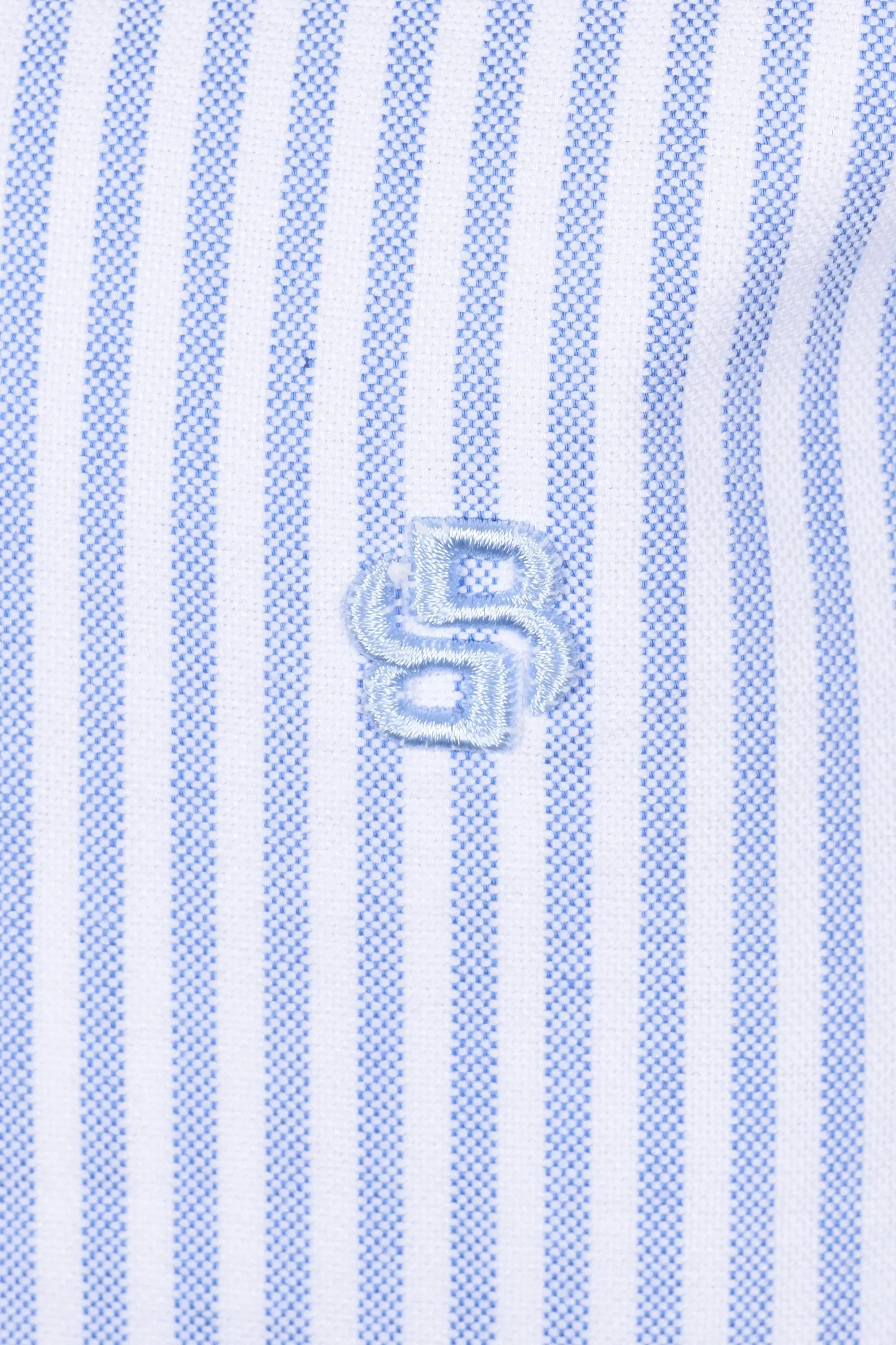 Boss Black H Liam Stripe Oxford Shirt Light Pastel Blue - Image 3