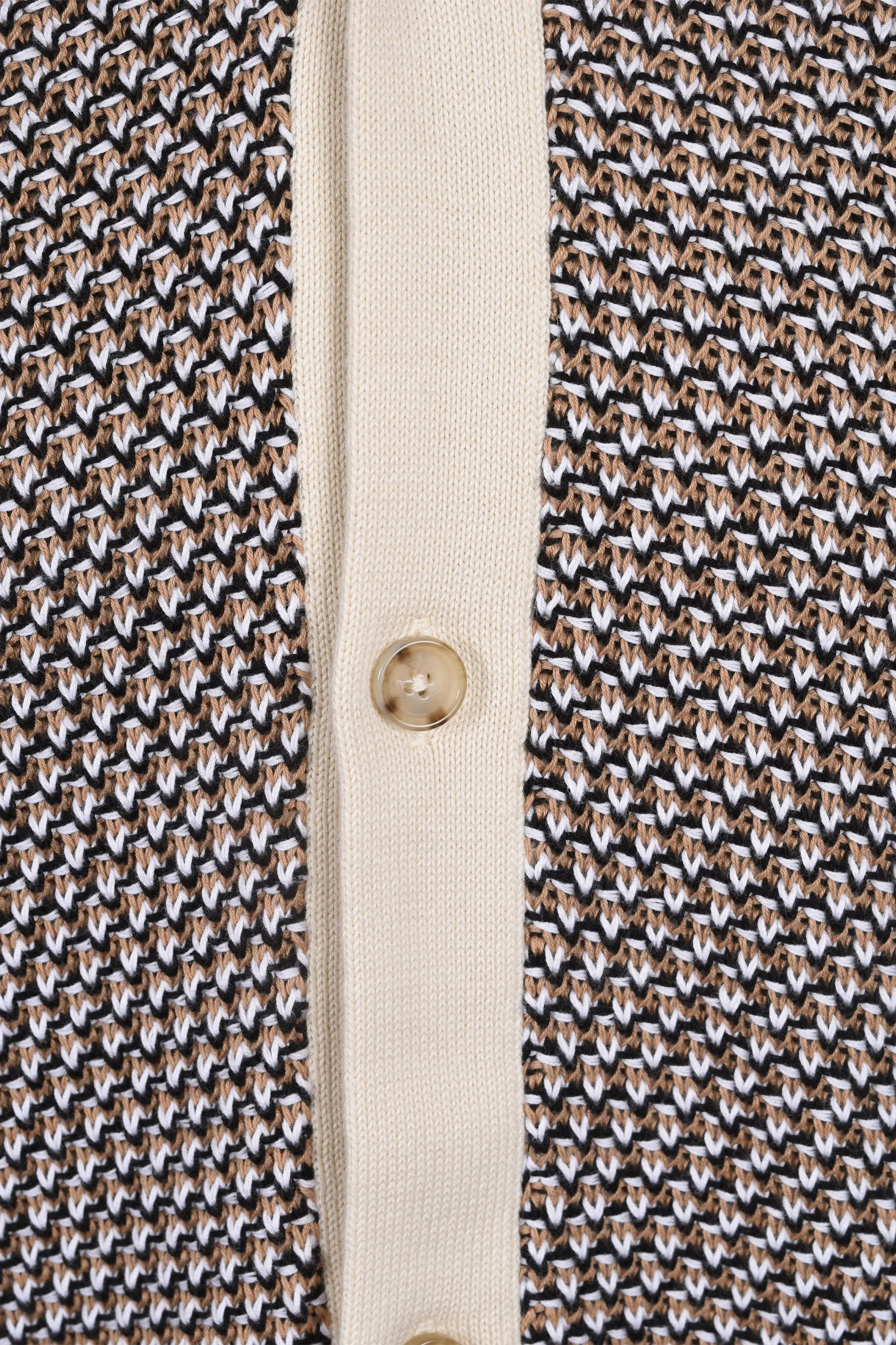 Boss Black Iconico Knitted Polo Open White - Image 3