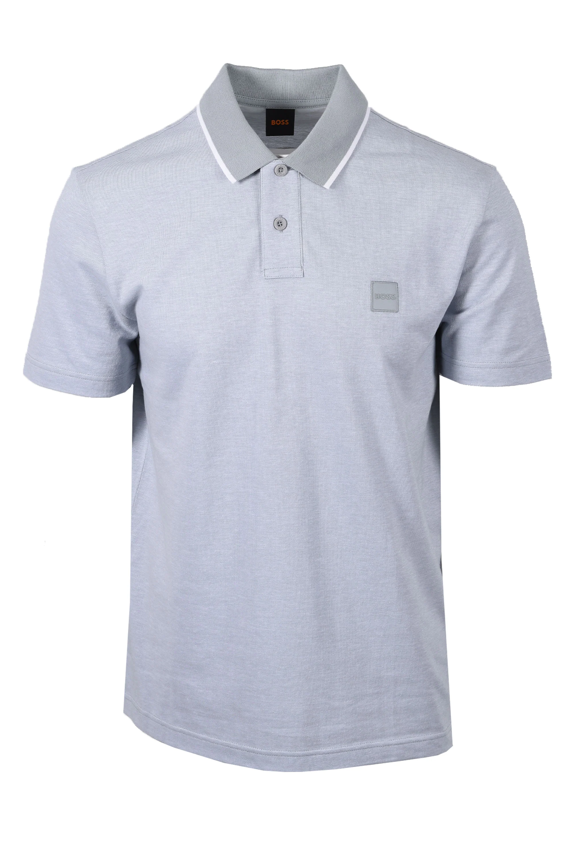 BOSS ORANGE PASSERFORD POLO SHIRT OPEN GREY