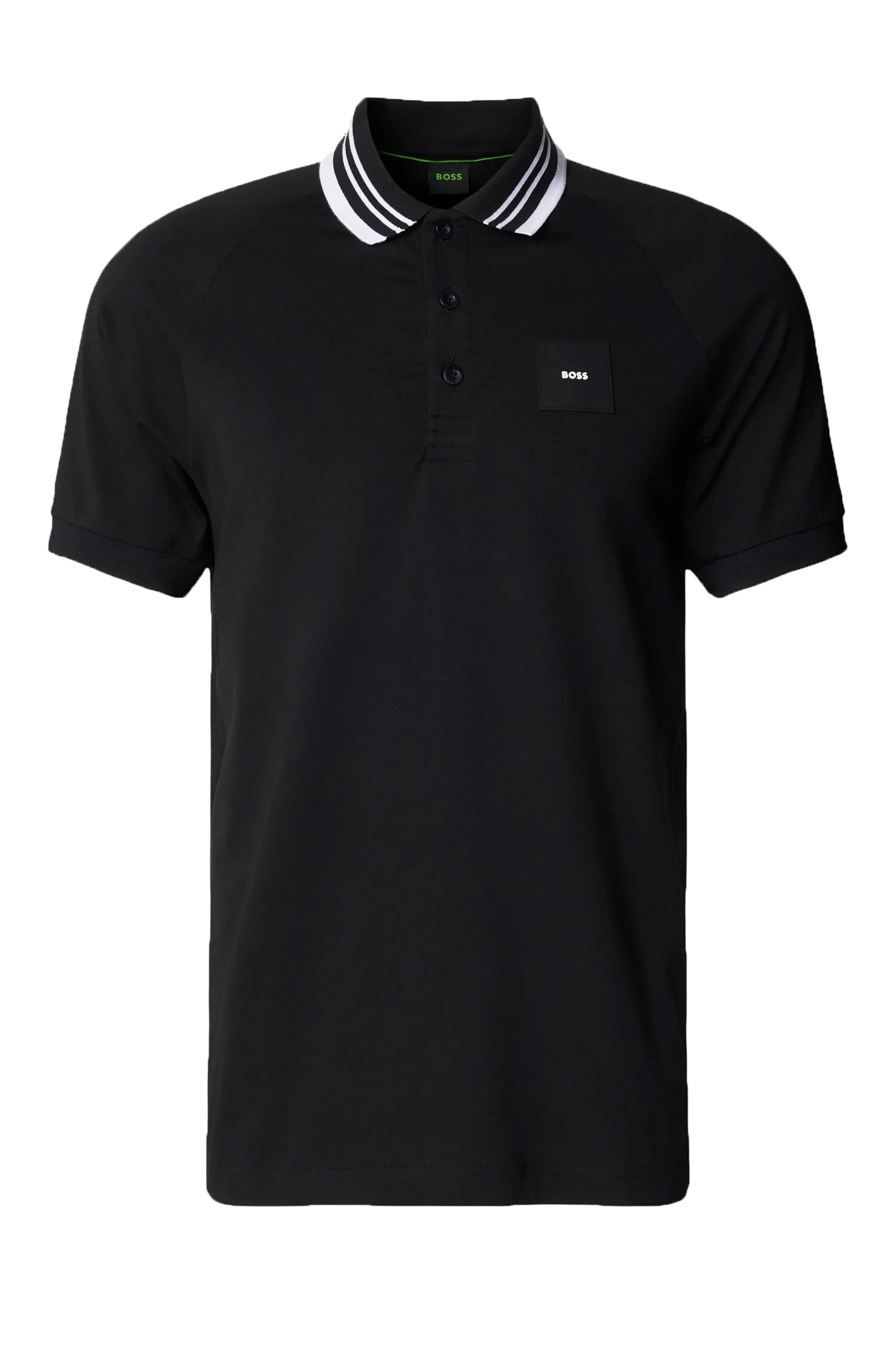 Boss Paddy Rib Polo Shirt Black