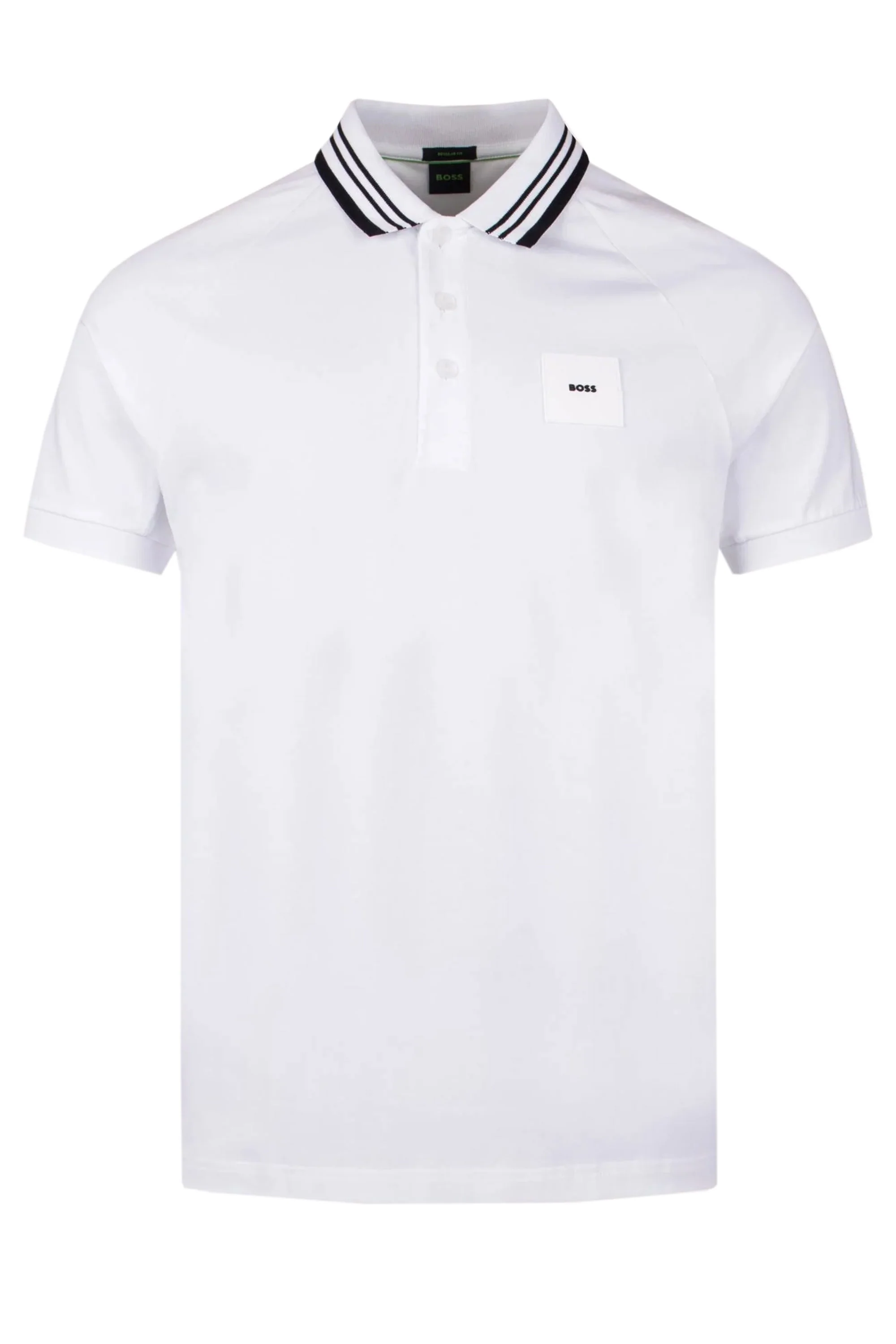 Boss Paddy Rib Polo Shirt White