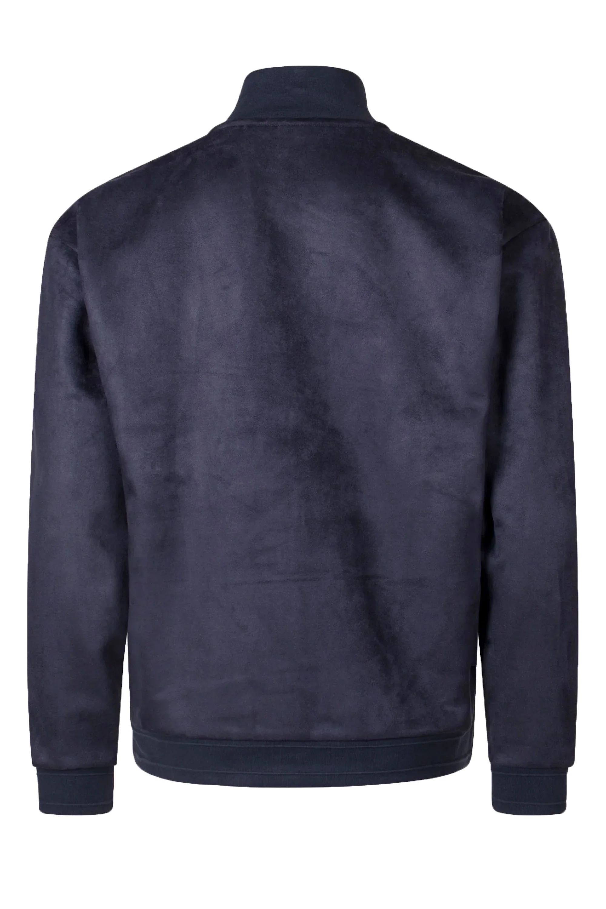 Boss Sutton Suede Full Zip Jacket Dark Blue - Image 2