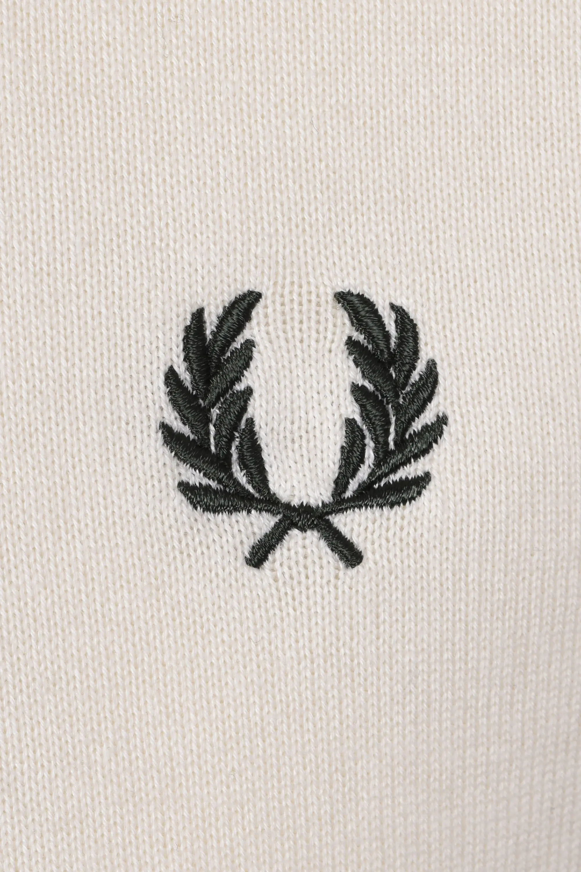 FRED PERRY COTTON KNITTED SHIRT ECRU - Image 3