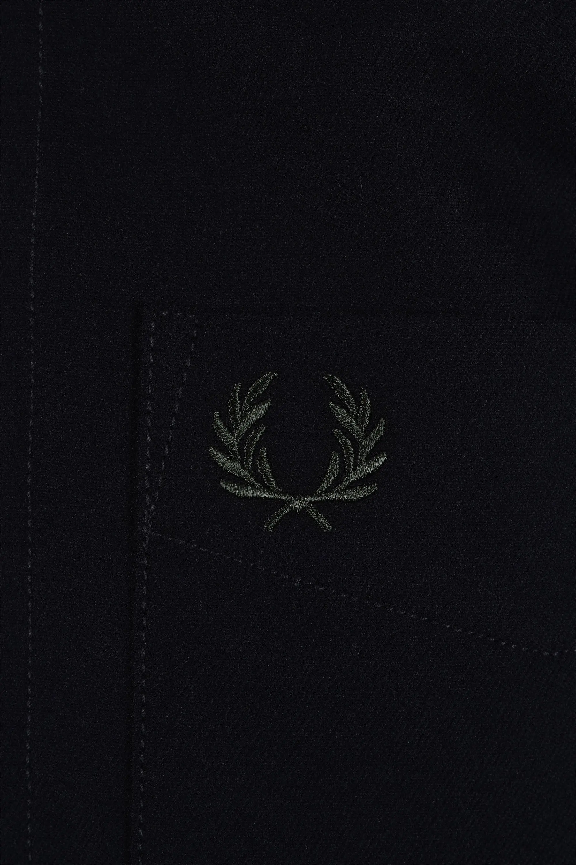 Fred Perry Brushed Twill Overshirt Black - Image 3