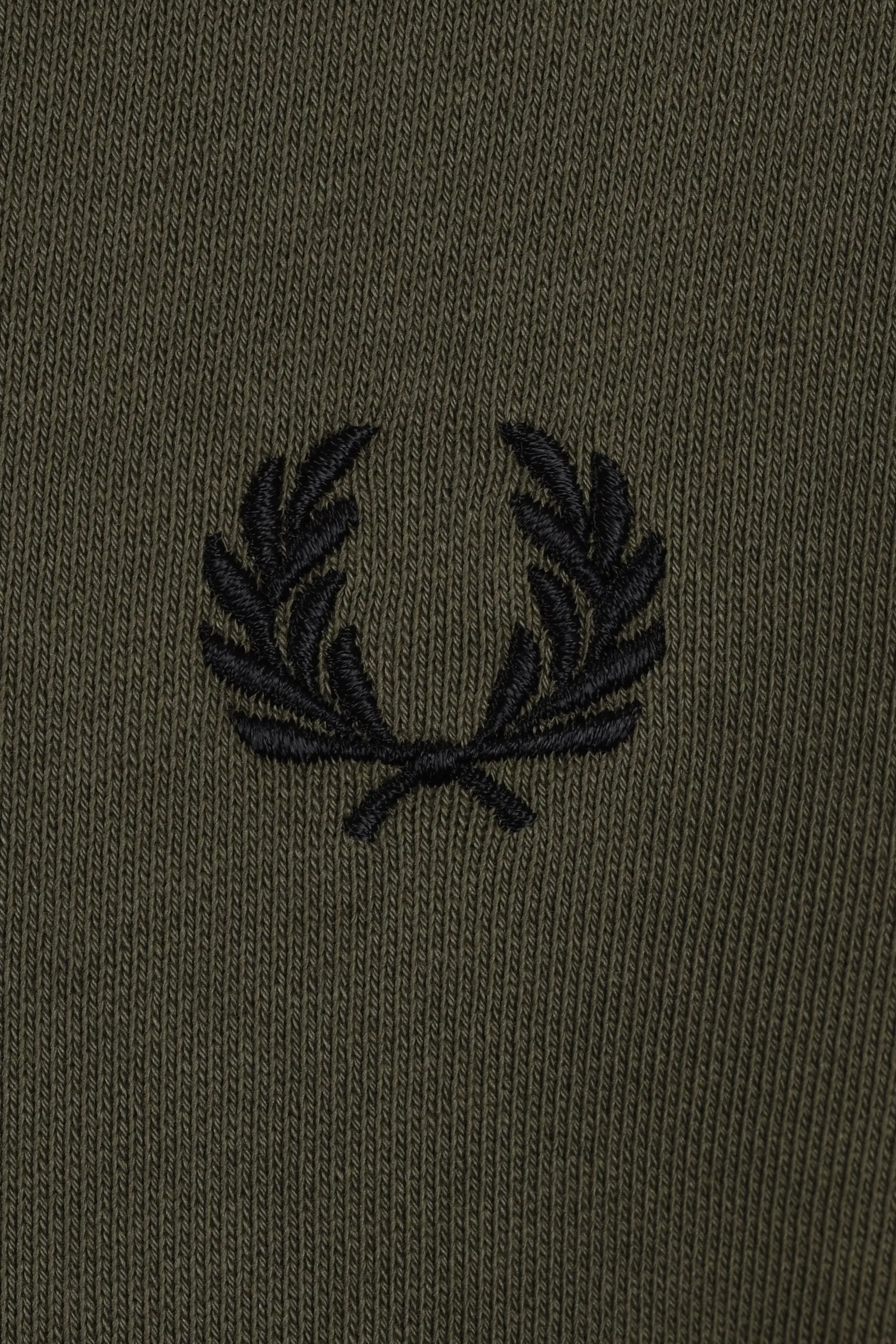 FRED PERRY CREW NECK SWEATSHIRT GREEN/ BLACK - Image 3