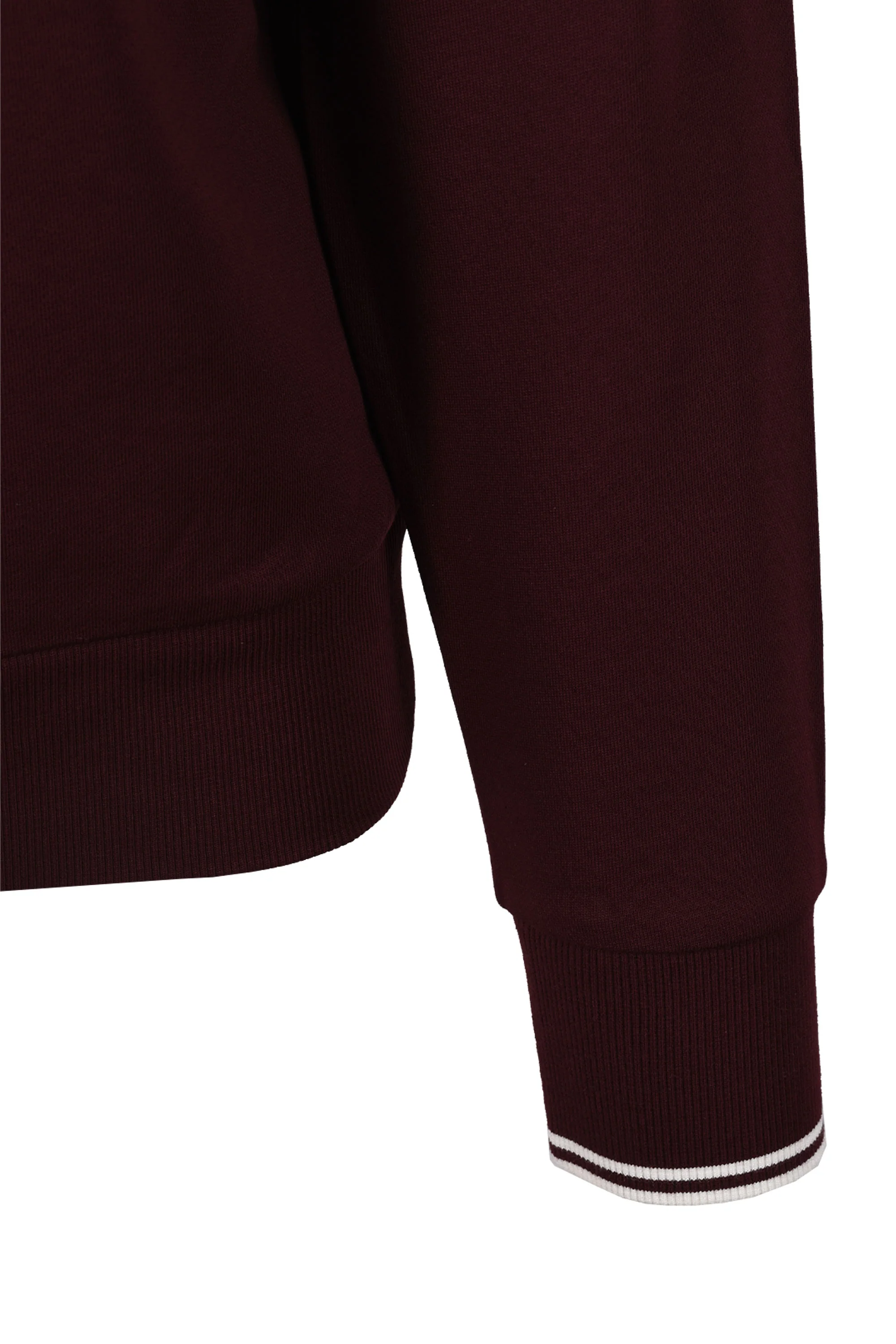 FRED PERRY CREW NECK SWEATSHIRT OXBLOOD/ECRU - Image 3