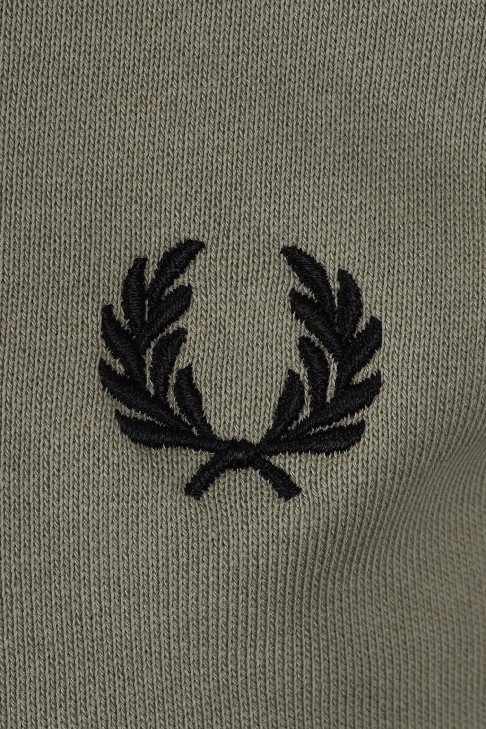 FRED PERRY HALF ZIP SWEATSHIRT SEAGRASS/BLACK - Image 3