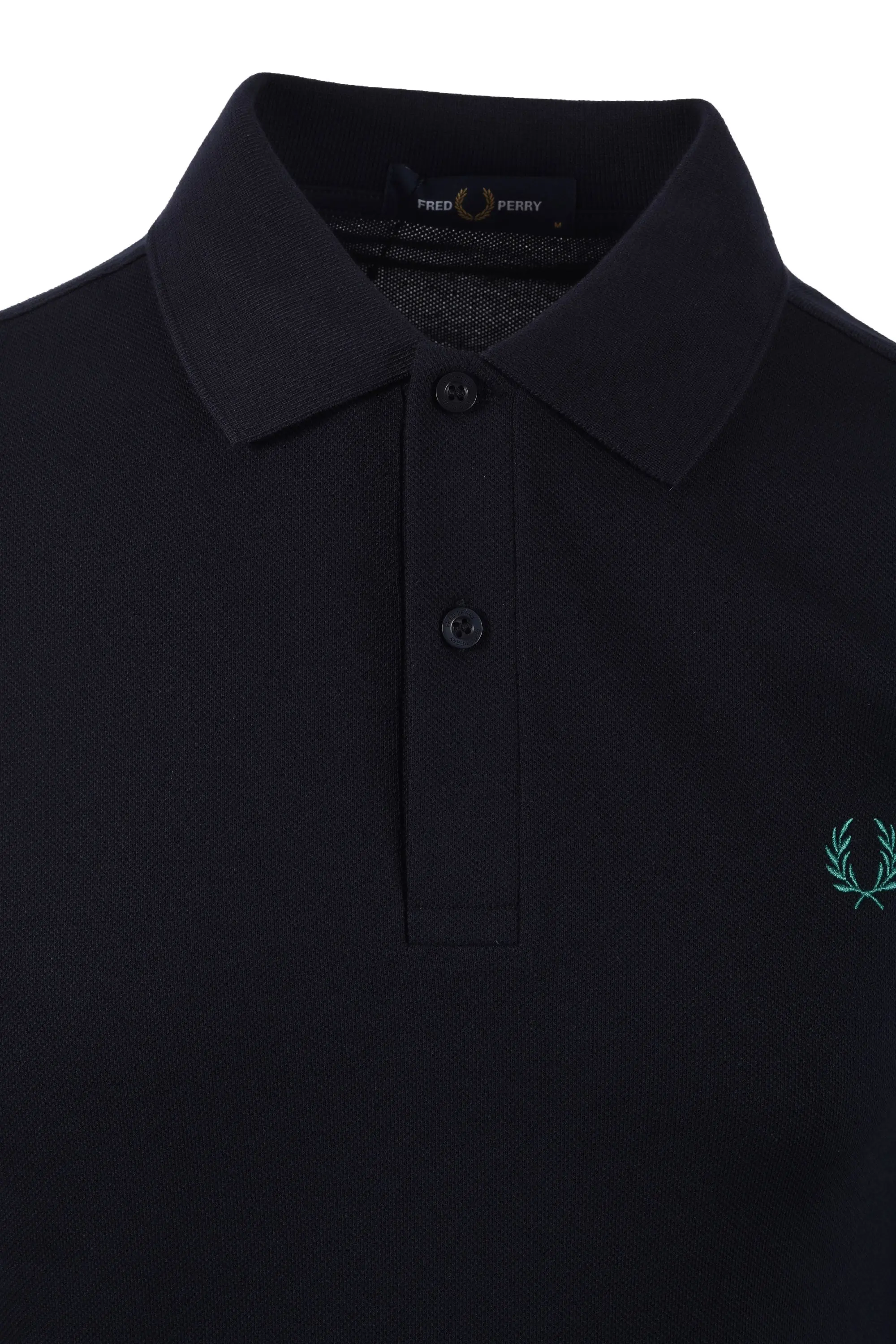 FRED PERRY POLO SHIRT NAVY/SPORT GREEN - Image 2