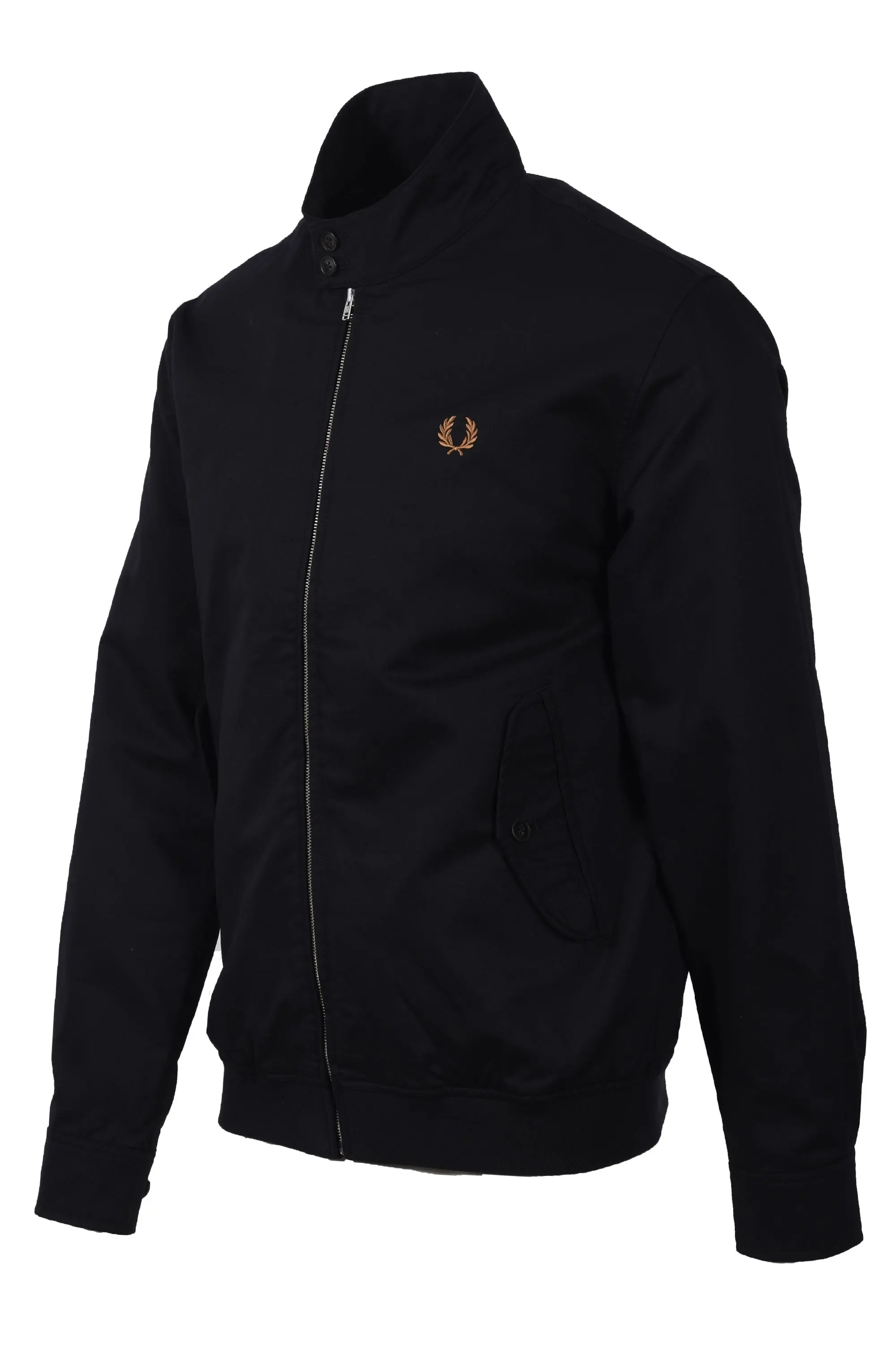 FRED PERRY TWILL HARRINGTON JACKET BLACK - Image 2