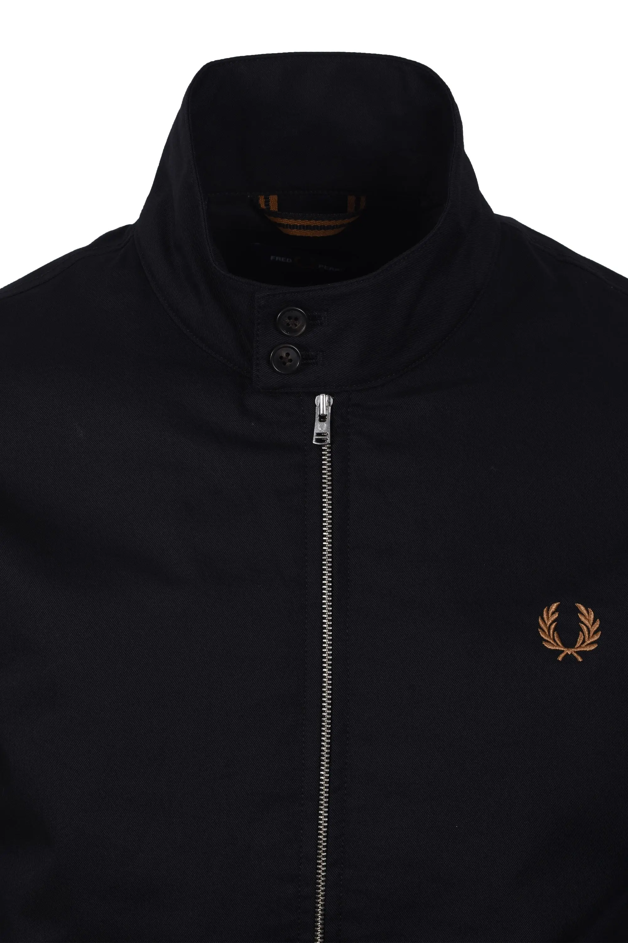 FRED PERRY TWILL HARRINGTON JACKET BLACK - Image 3
