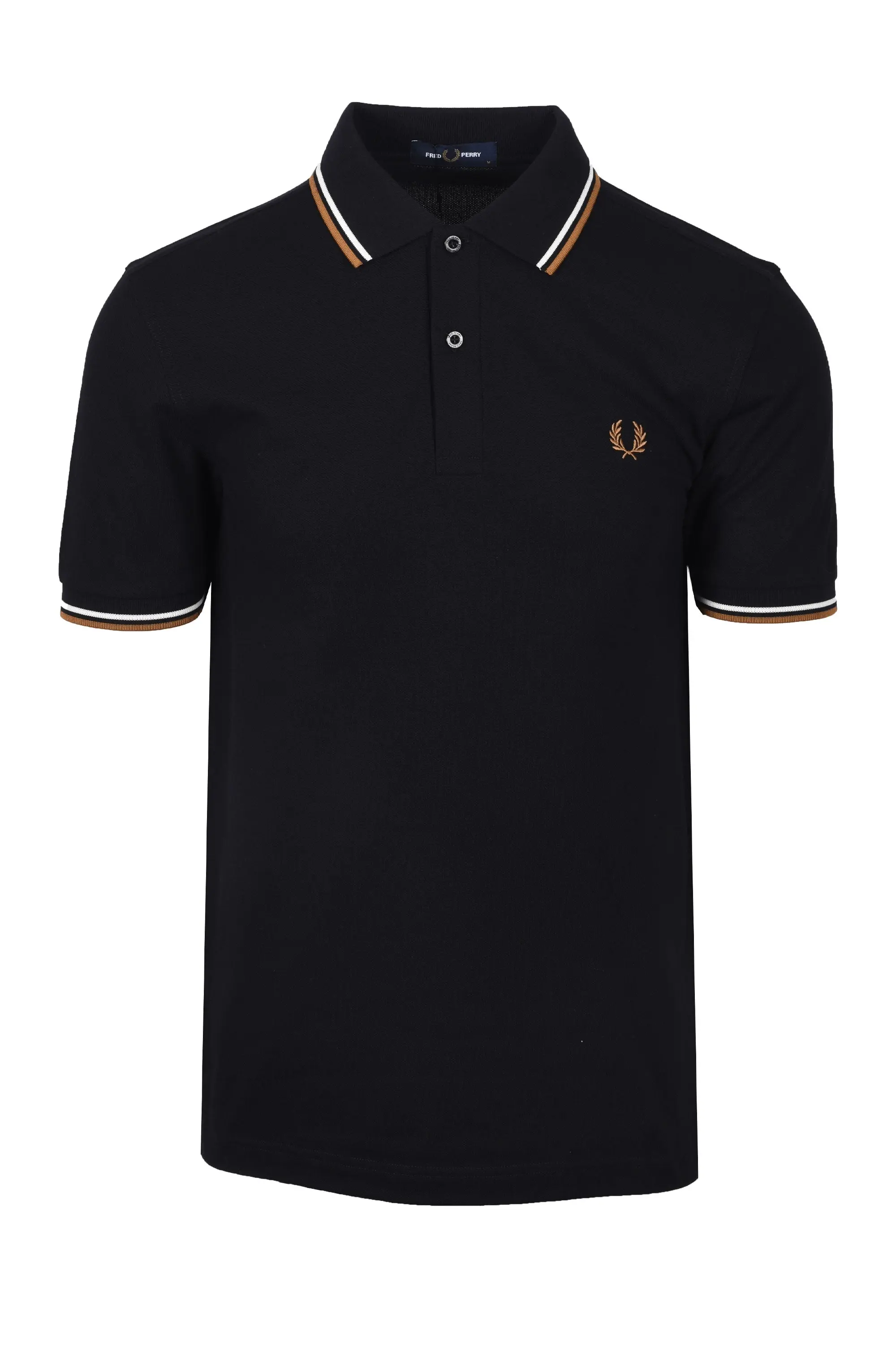 FRED PERRY TWIN TIPPED POLO BLACK