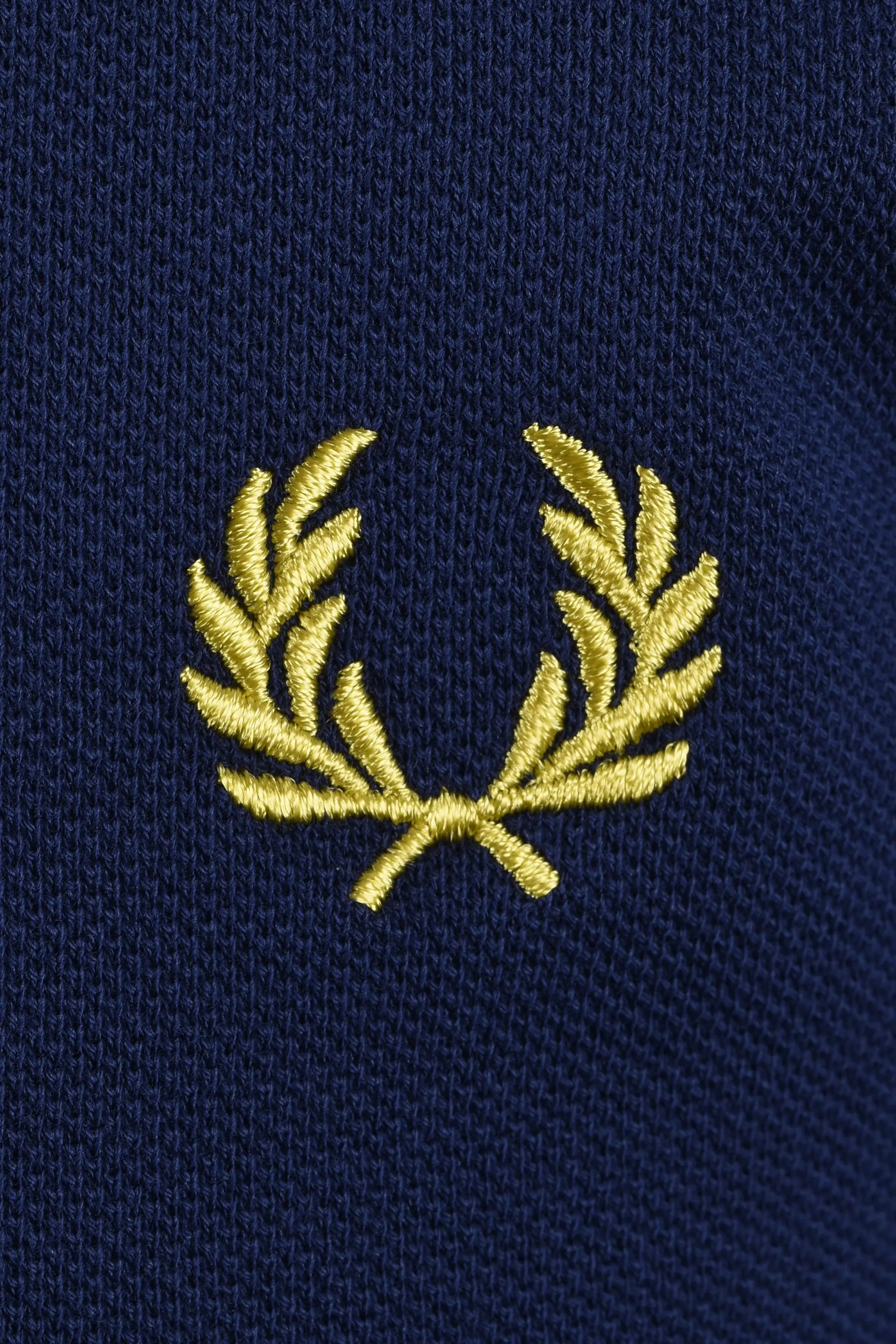 FRED PERRY TWIN TIPPED POLO NAVY/DUSKY BLUE/CITRON - Image 3
