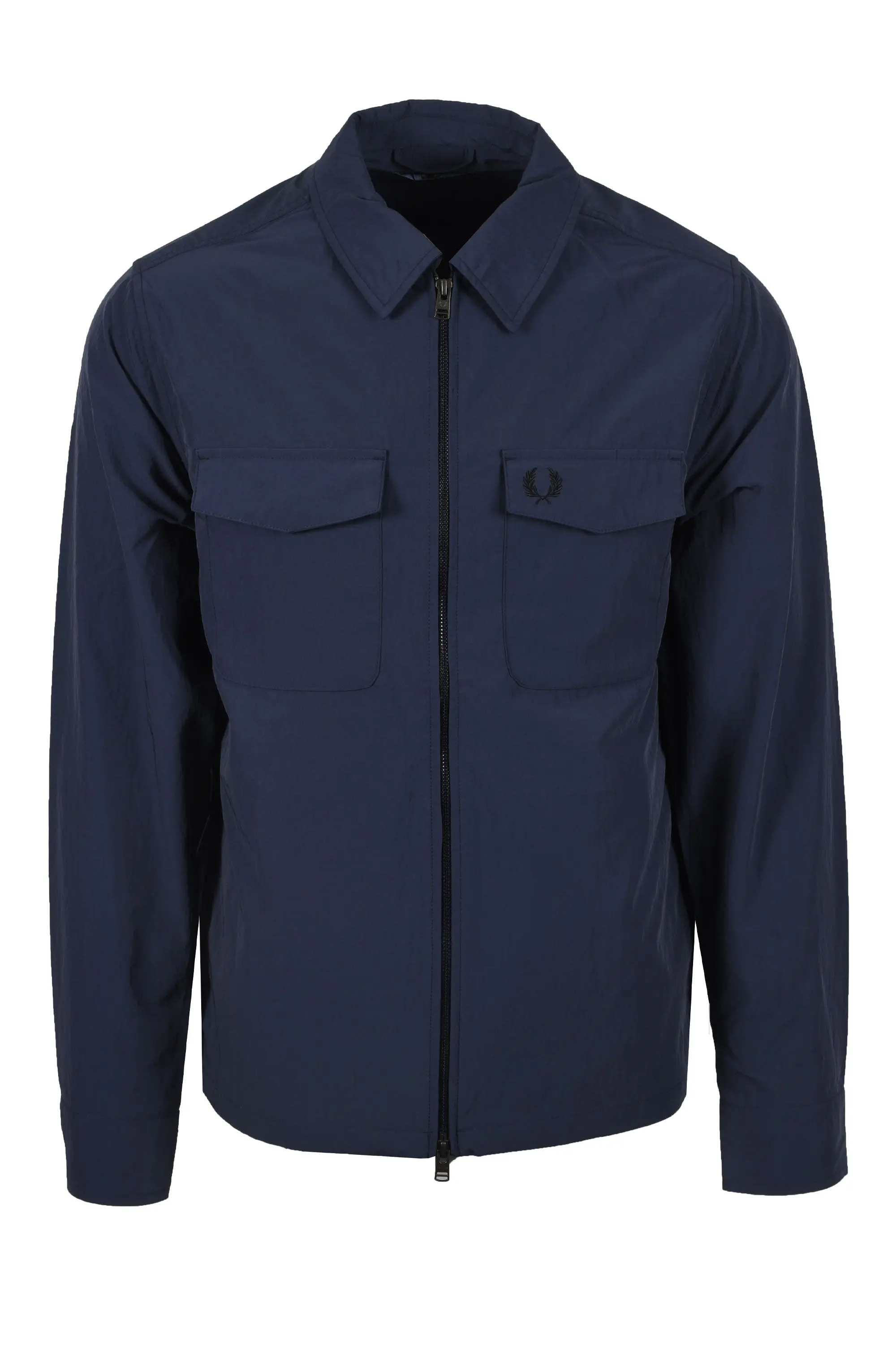 Fred Perry Zip Through Overshirt Dark Airforce