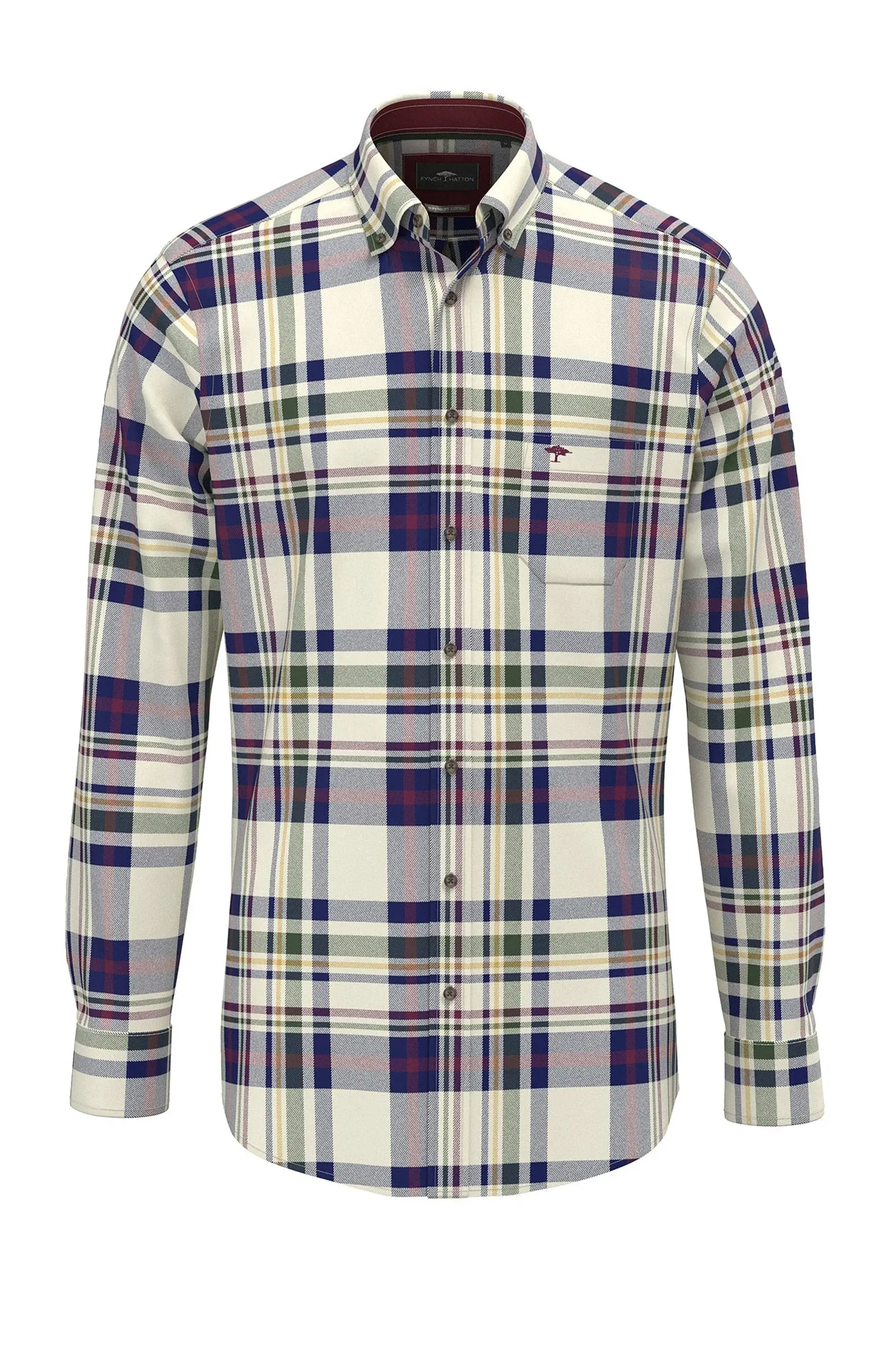 Fynch-Hatton Long Sleeved Shirt Deep Merlot