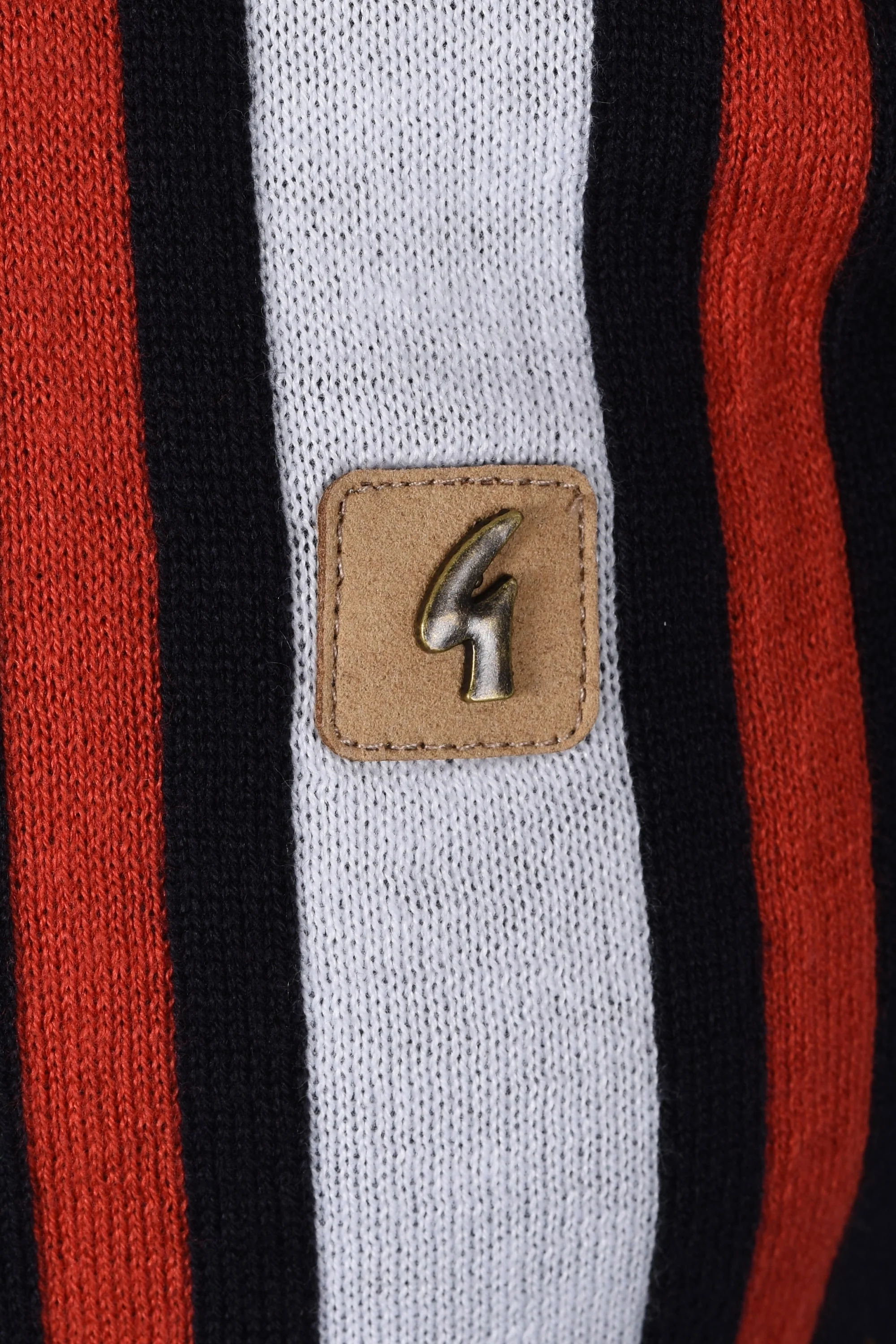 Gabicci Vintage Soda Knitted Polo Shirt Navy - Image 3