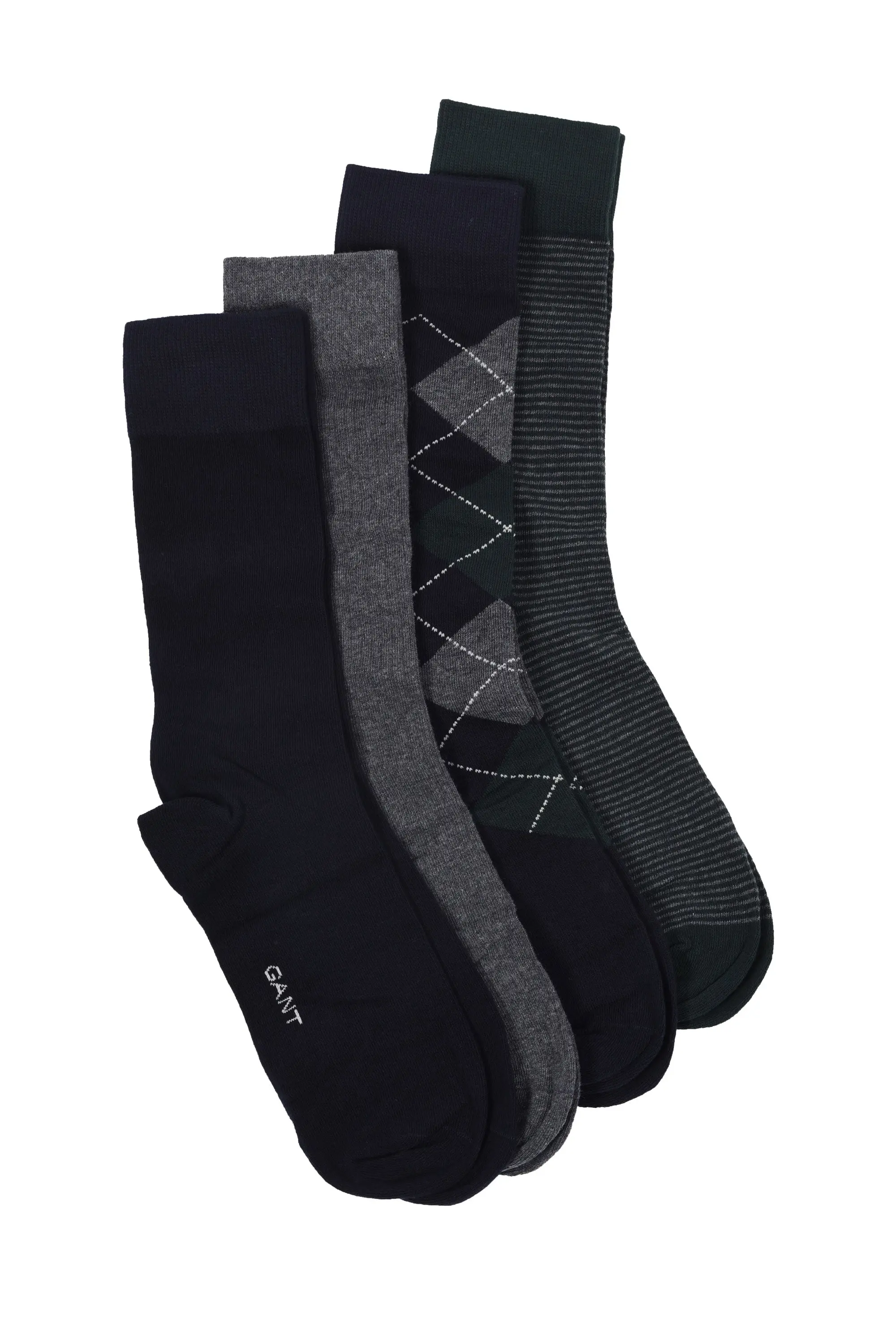 Gant Argyle & Stripe 4pk Socks Marine - Image 2