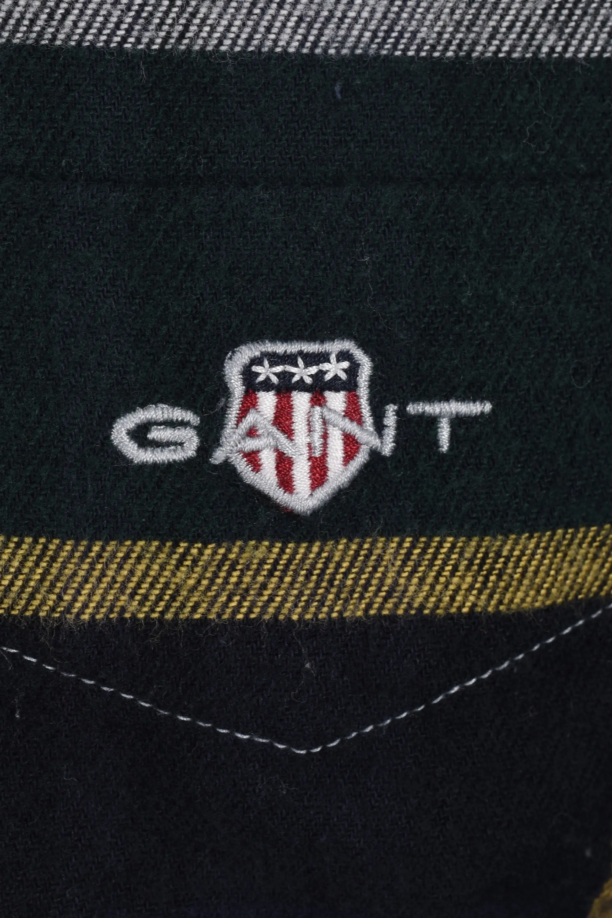 Gant Flannel Check Shirt Tartan Green - Image 4