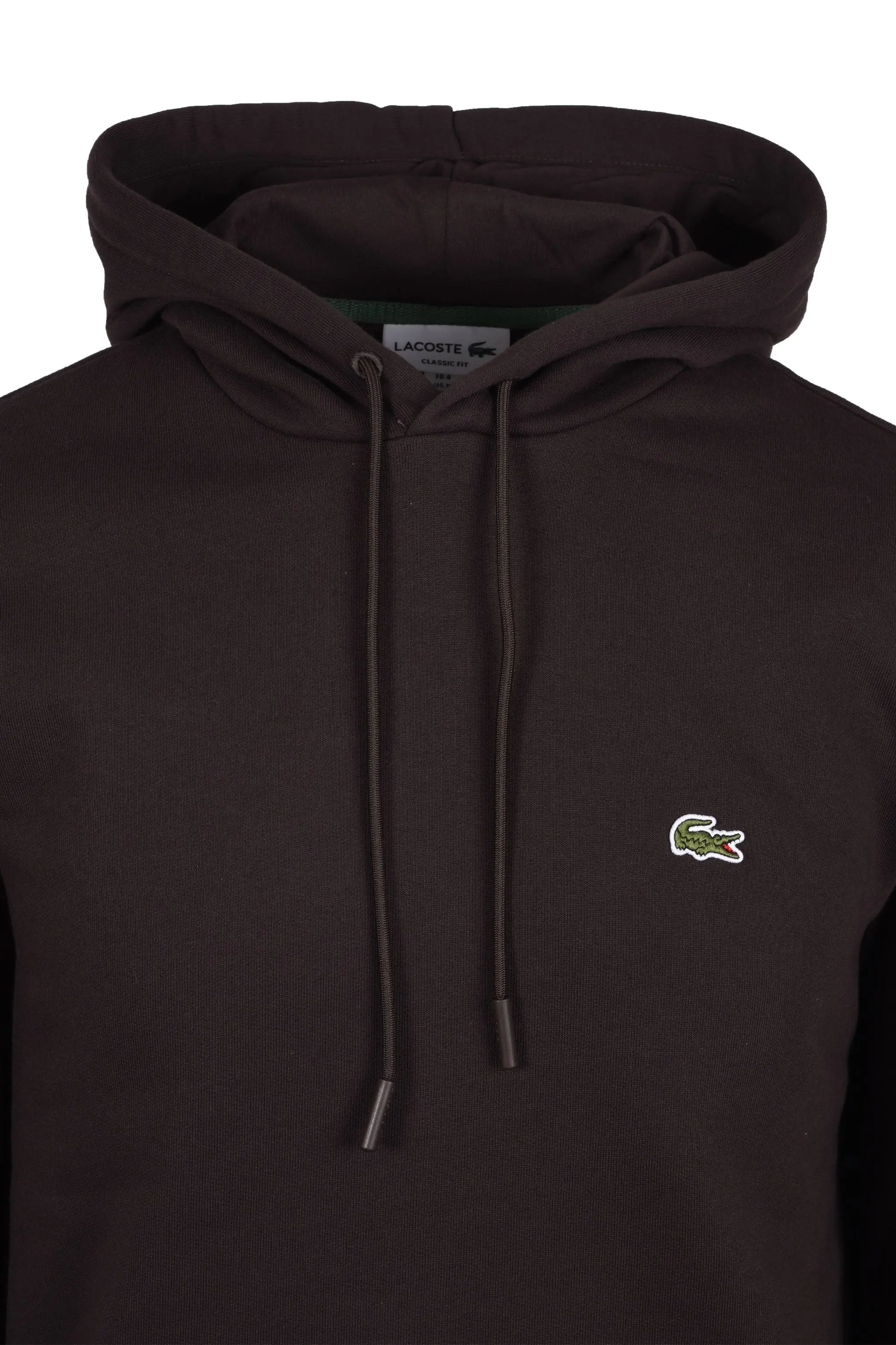 Lacoste Hooded Sweatshirt Brown - Image 2