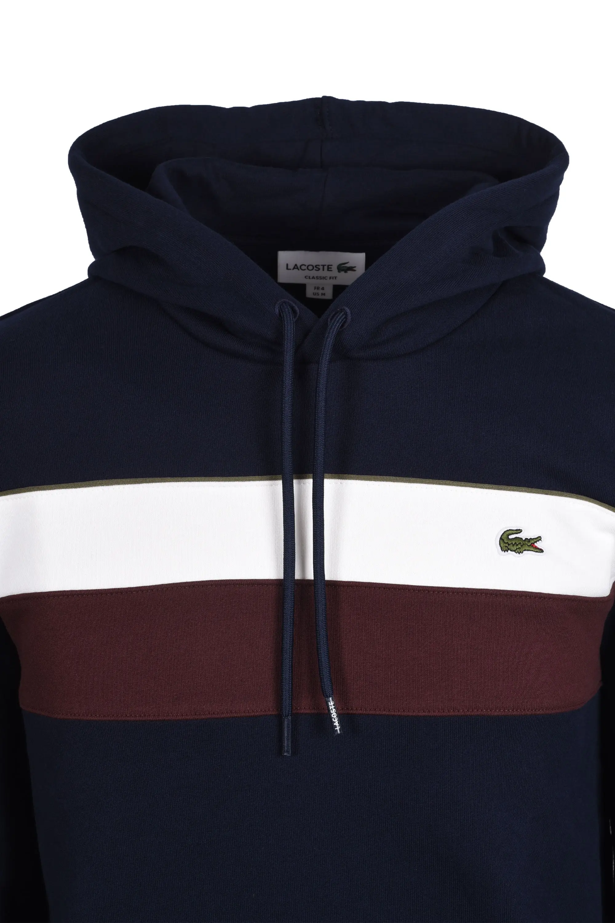 Lacoste Colour-Block Sweatshirt Navy/Cream/Brown - Image 2