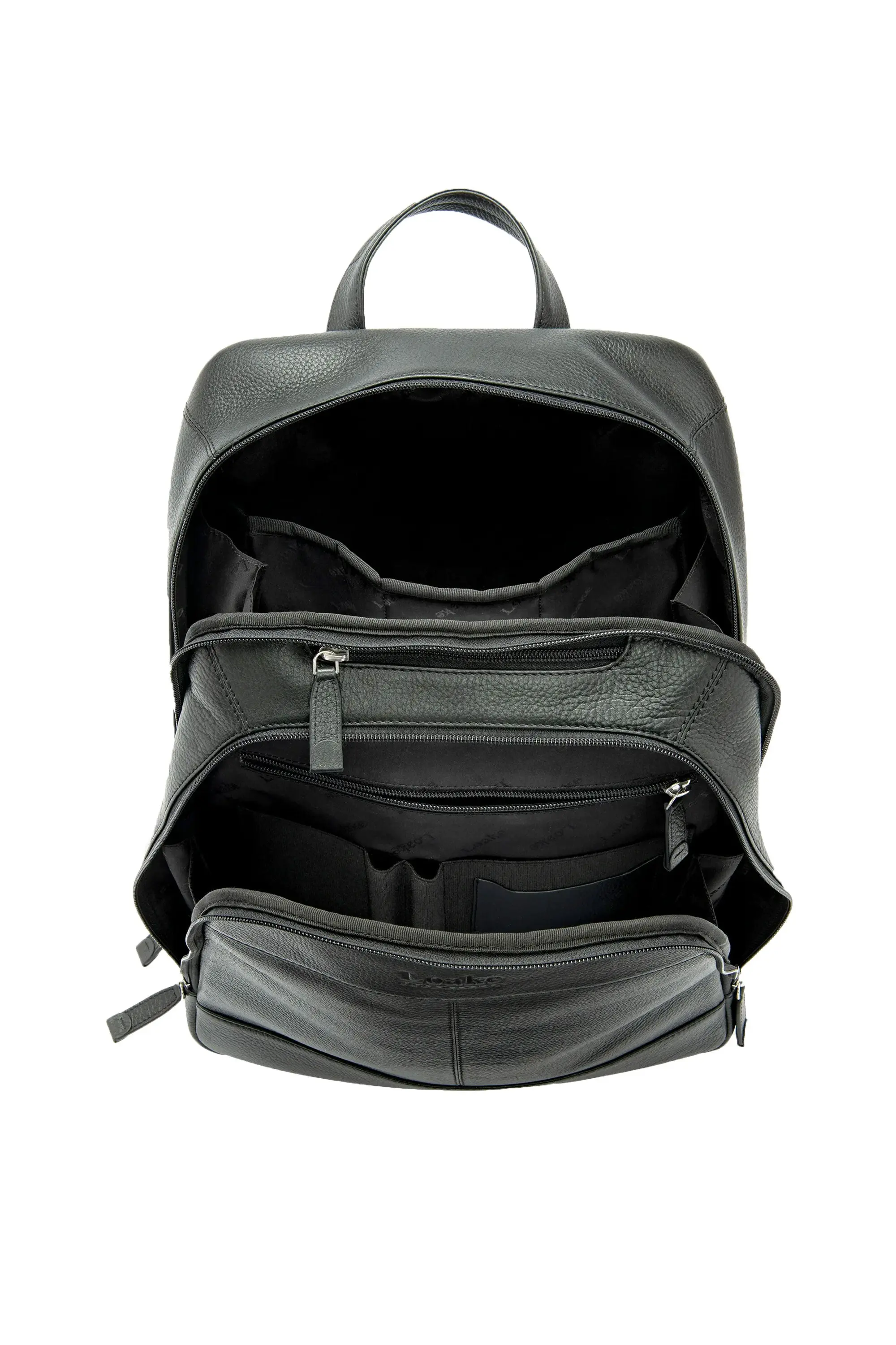 LOAKE WATERLOO LEATHER RUCKSACK BLACK - Image 2