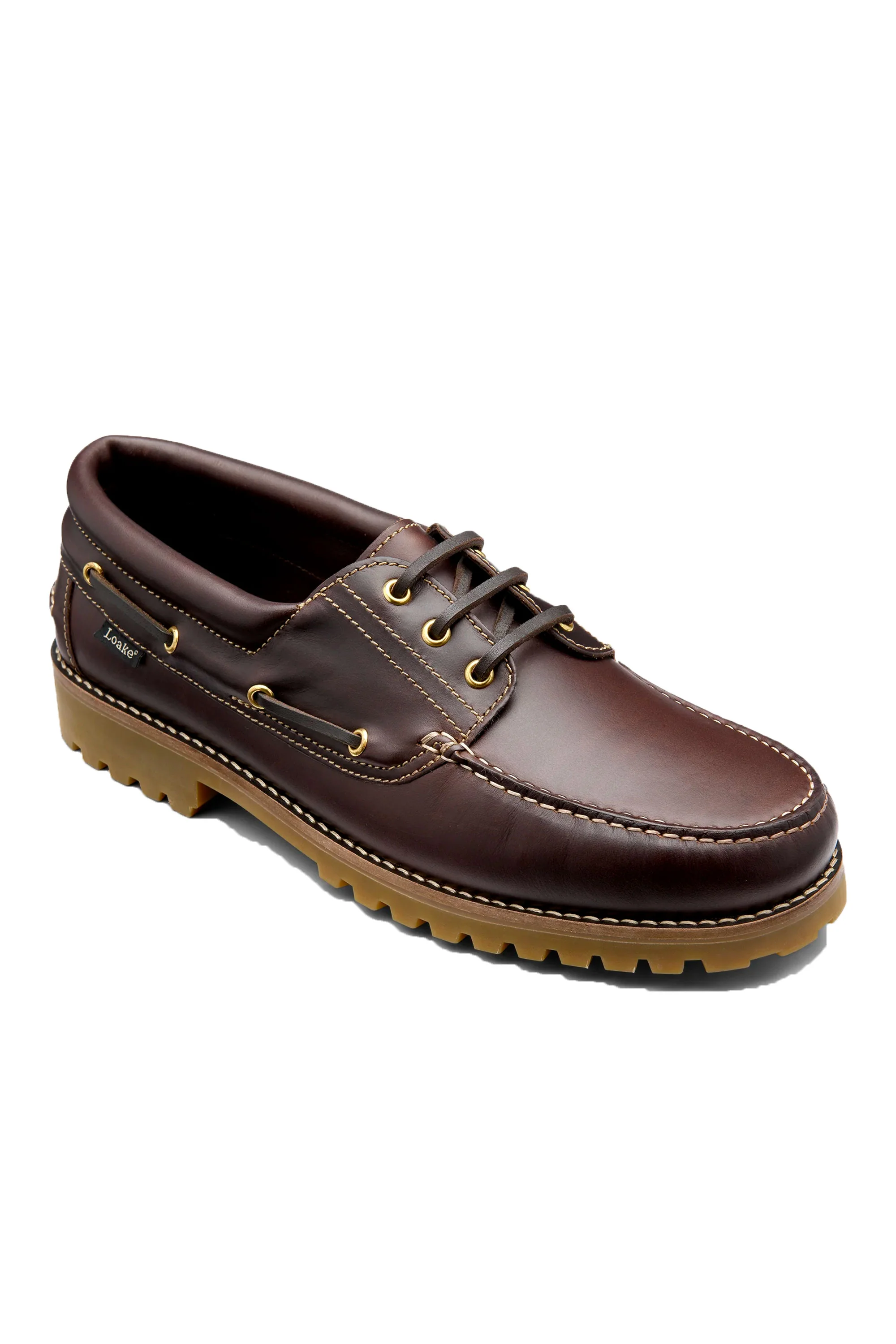 LOAKE WAXY BOAT SHOE DARK BROWN WAXY - Image 2