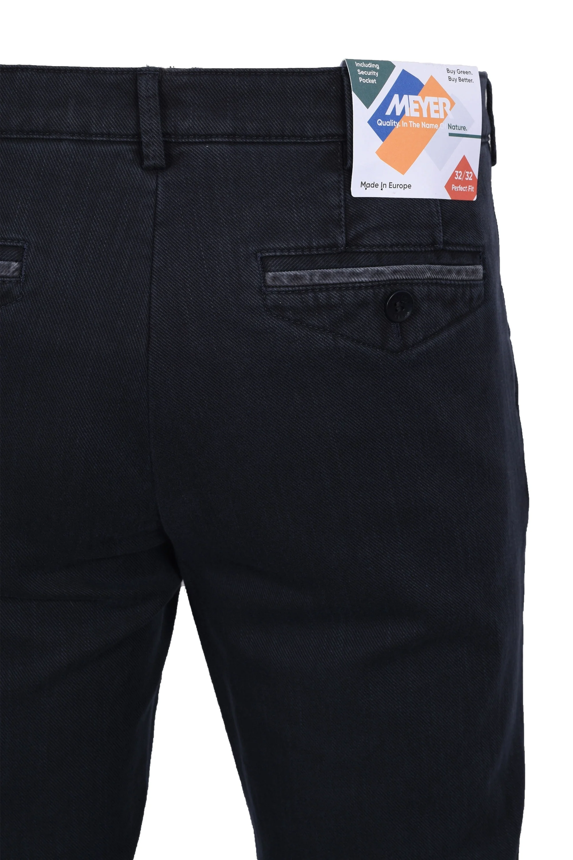 Meyer Chicago Cotton Trouser Navy