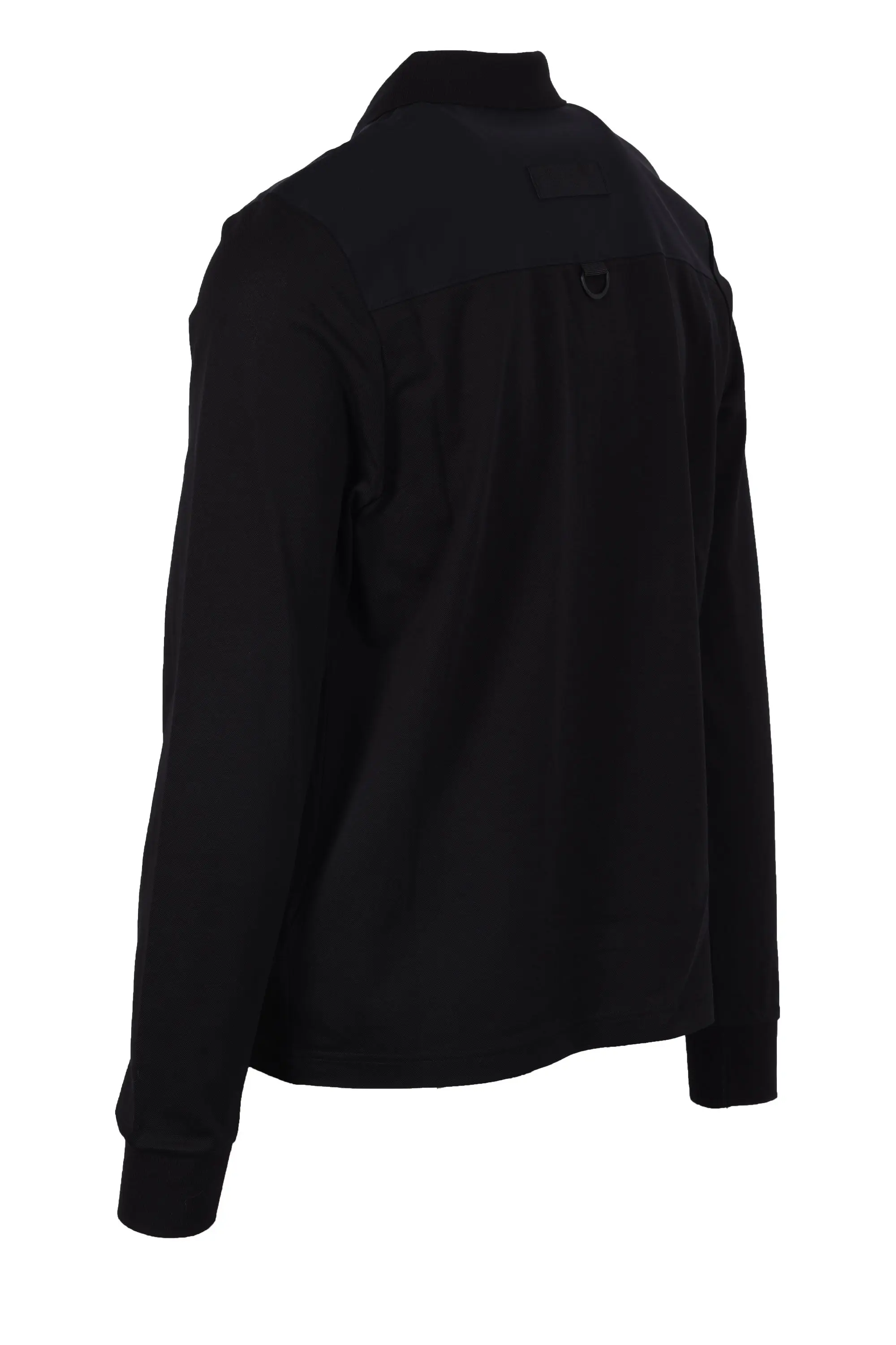 Moose Knuckles Dalon Long Sleeved Polo Shirt Black - Image 4