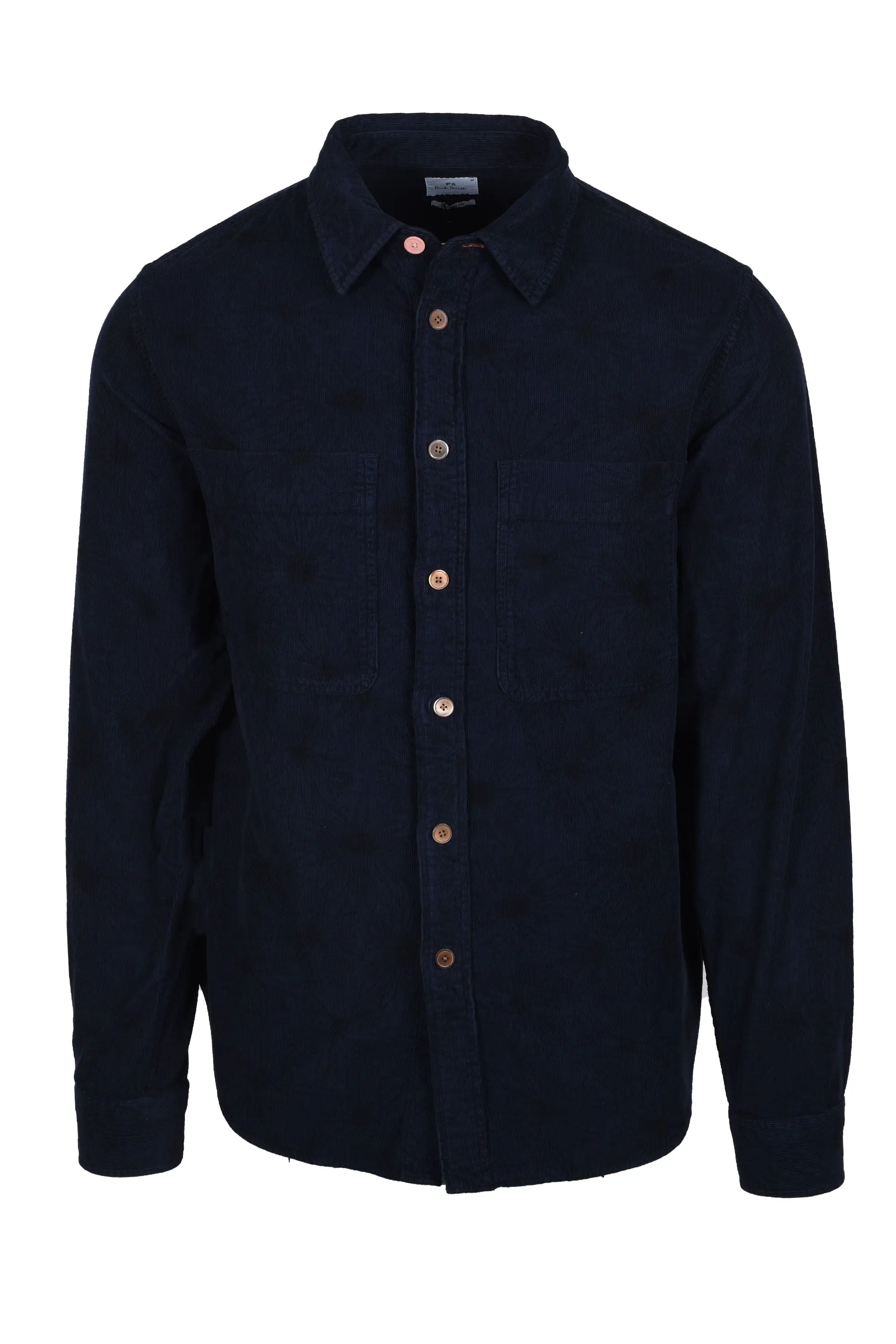 Paul Smith Casual Fit Corduroy Floral Shirt Dark Navy