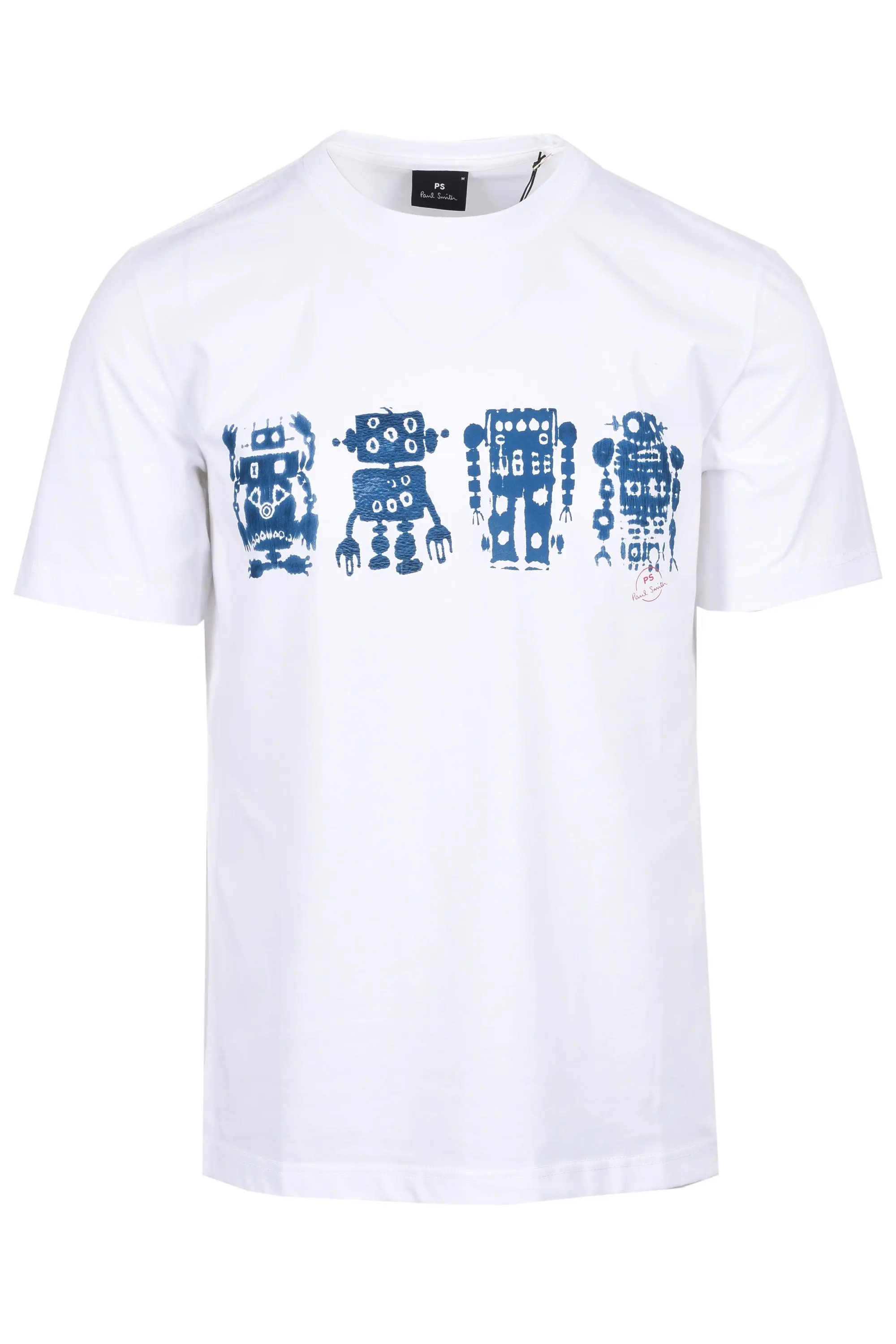 PAUL SMITH REG FIT ROBOTS T-SHIRT WHITE