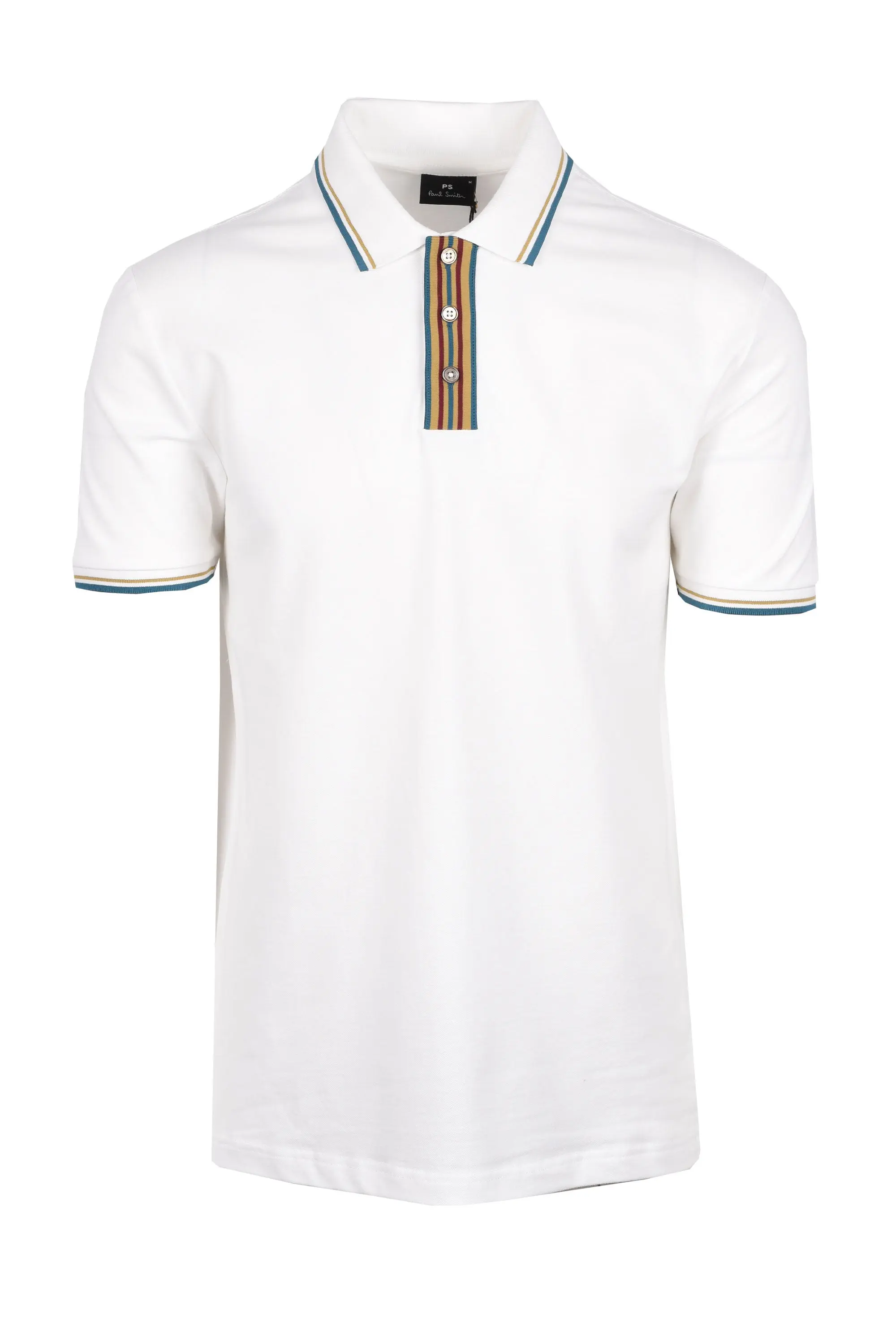 Paul Smith Reg Fit Stripe Placket Polo White