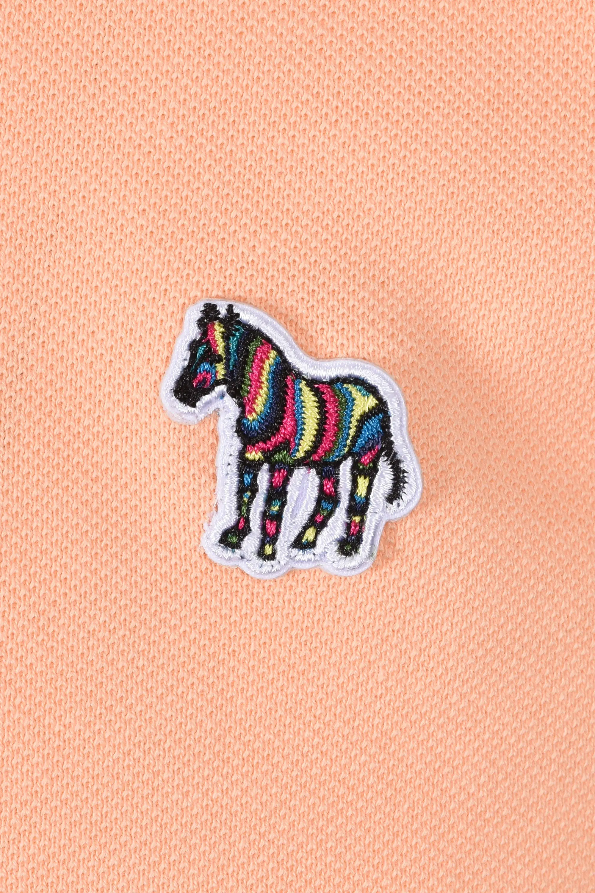 Paul Smith Reg Fit SS Polo Zebra Peach - Image 3