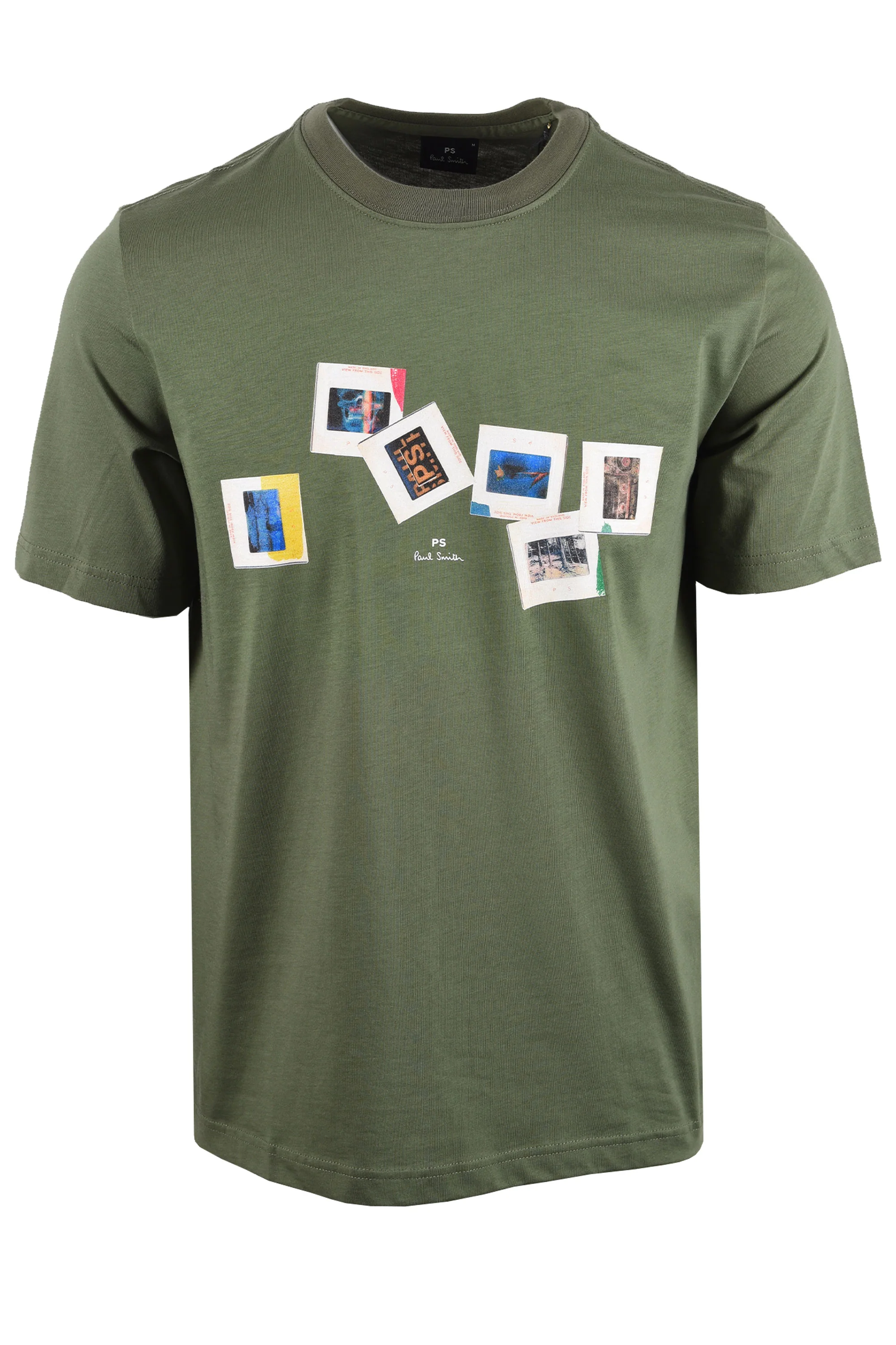 PAUL SMITH REG FIT SS T-SHIRT SLIDES GREEN